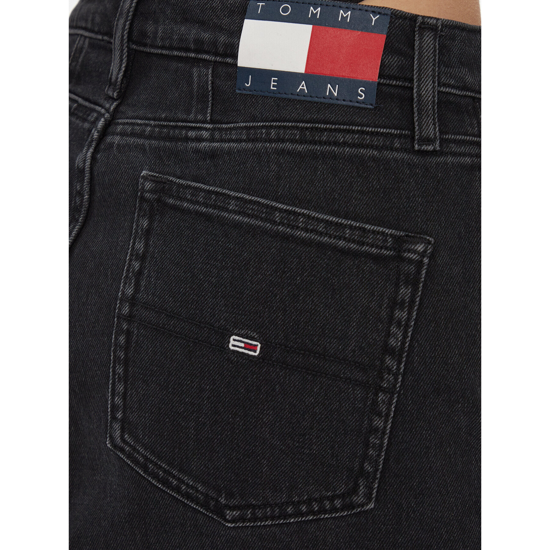 Tommy Jeans Jeans krilo Mom Uh Skirt Cg4181 DW0DW17286 Črna Slim Fit - Pepit.si