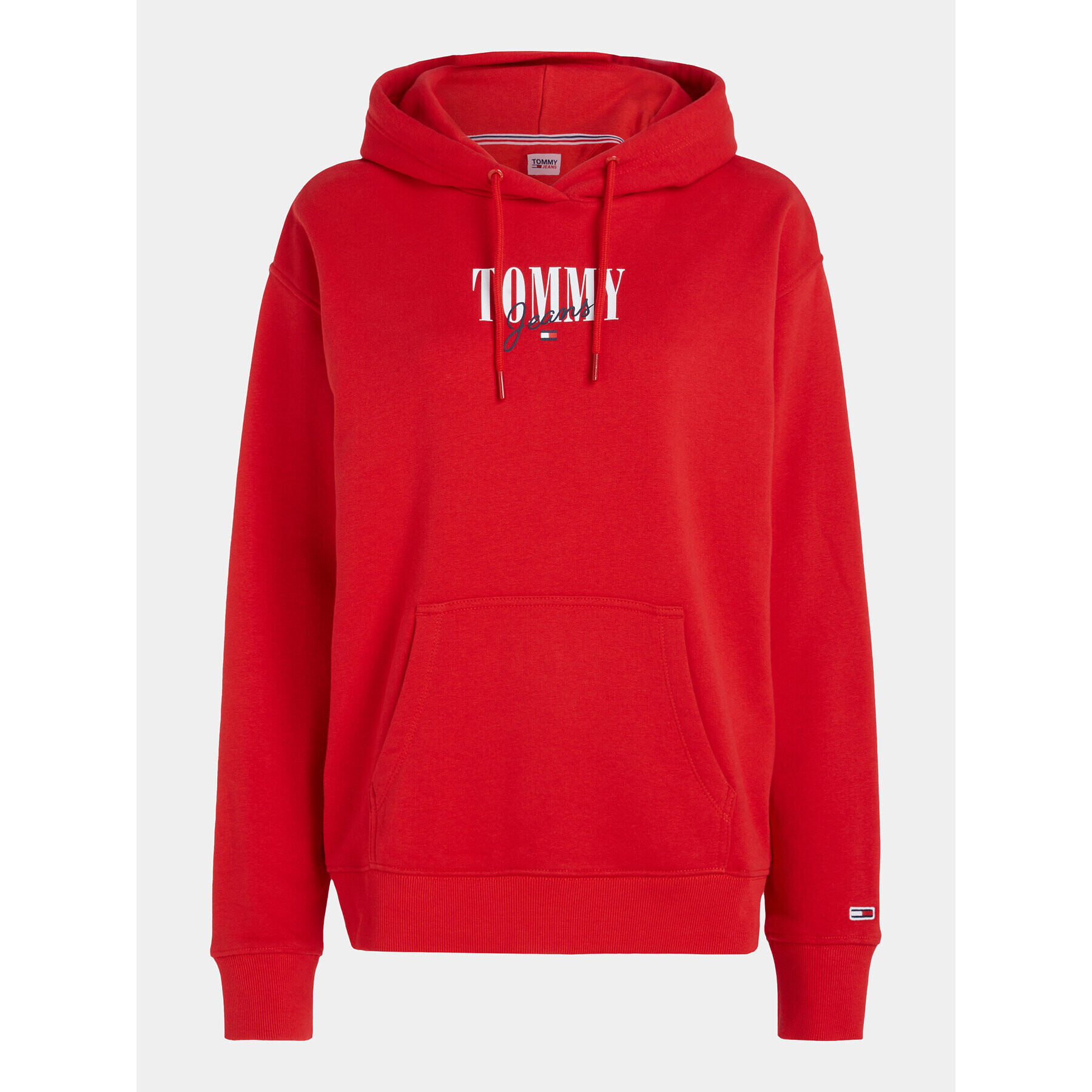 Tommy Jeans Jopa Essential Logo 1+ DW0DW16397 Rdeča Relaxed Fit - Pepit.si