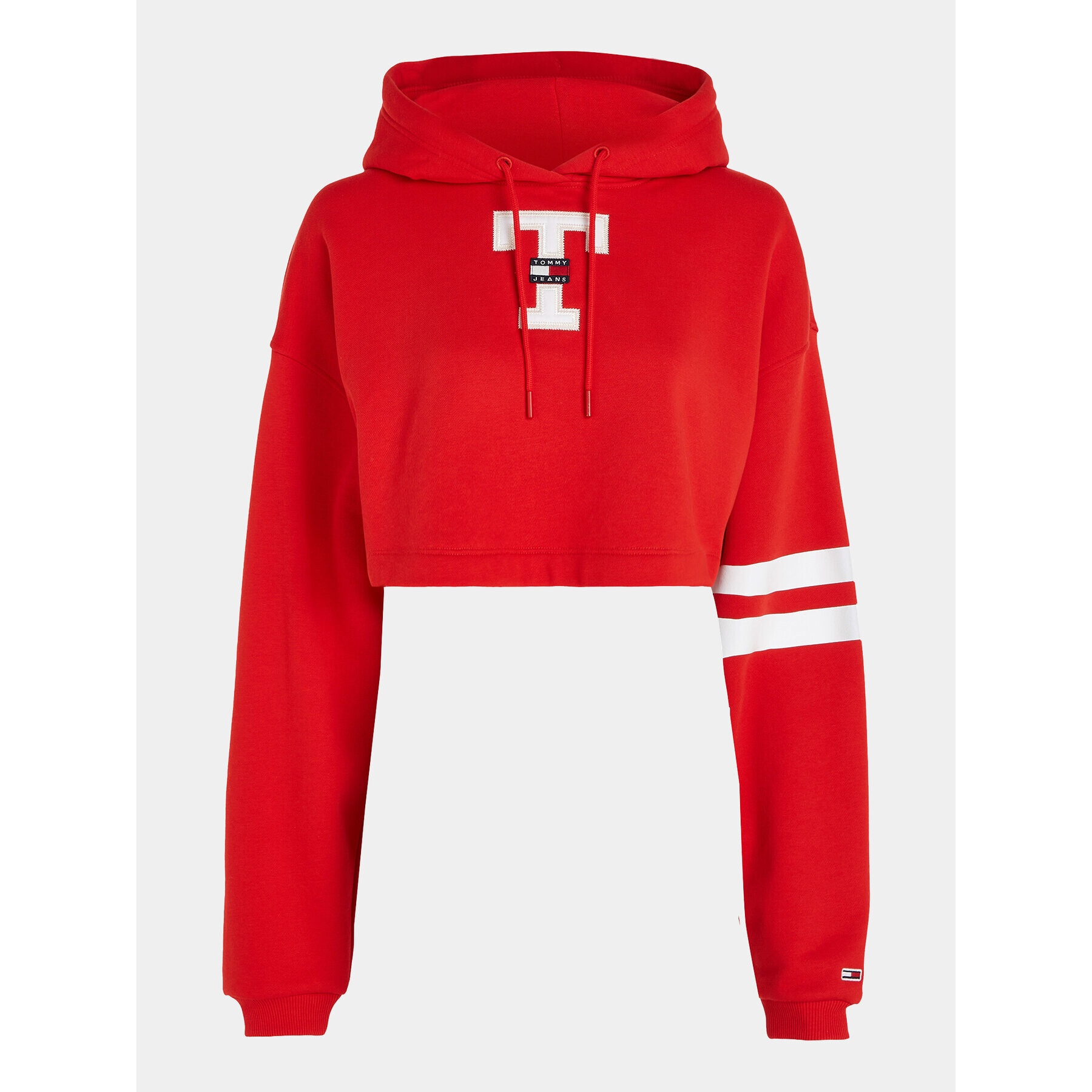 Tommy Jeans Jopa Letterman Flag DW0DW16122 Rdeča Relaxed Fit - Pepit.si