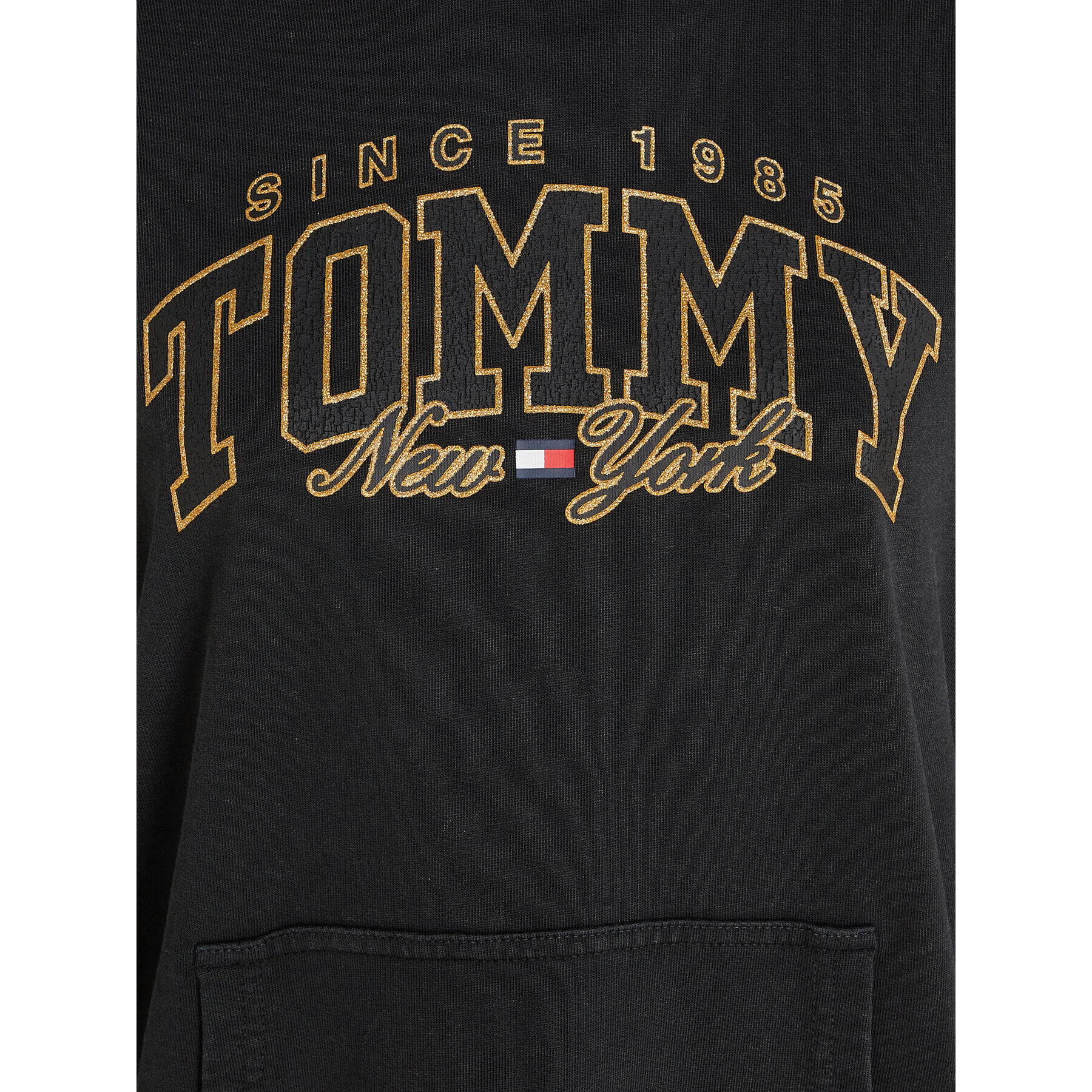 Tommy Jeans Jopa Luxe Varsity DW0DW16410 Črna Relaxed Fit - Pepit.si