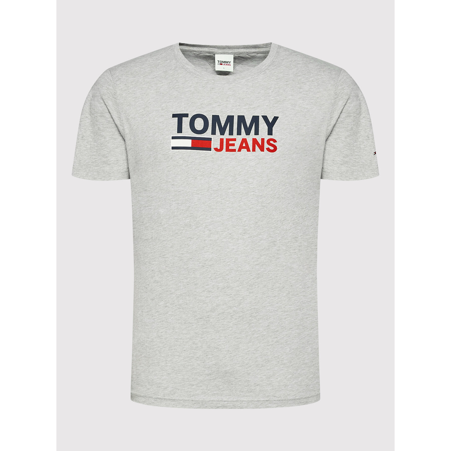 Tommy Jeans Majica Corp Logo DM0DM15379 Siva Regular Fit - Pepit.si