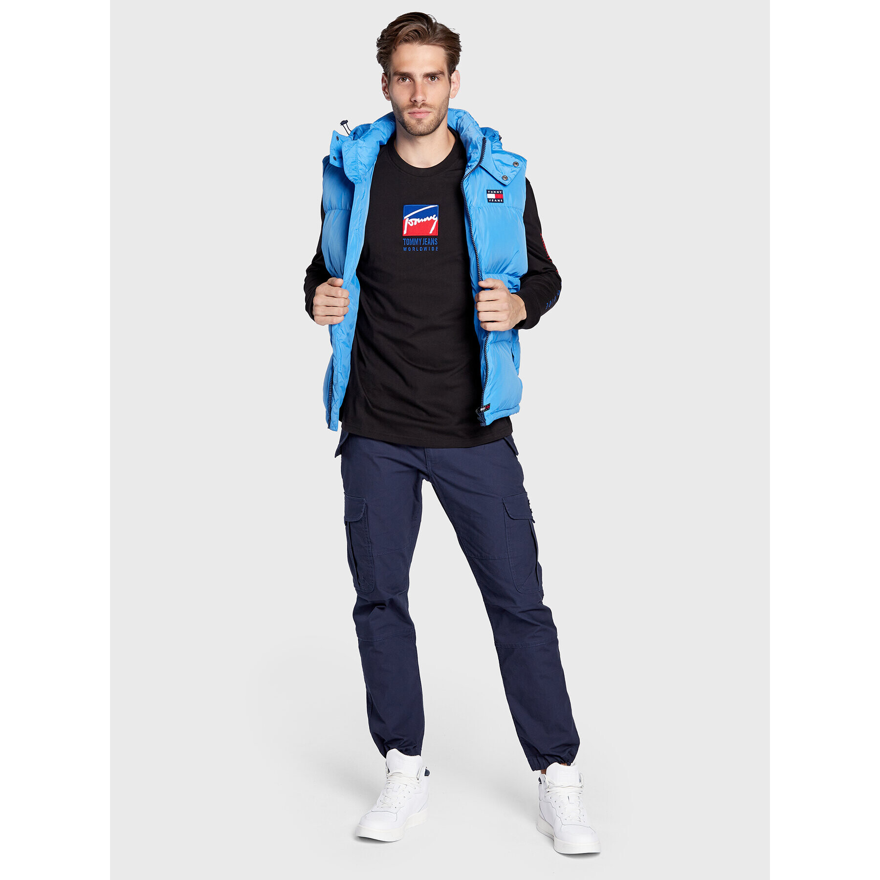 Tommy Jeans Majica z dolgimi rokavi Tjm Athletic DM0DM14017 Črna Regular Fit - Pepit.si