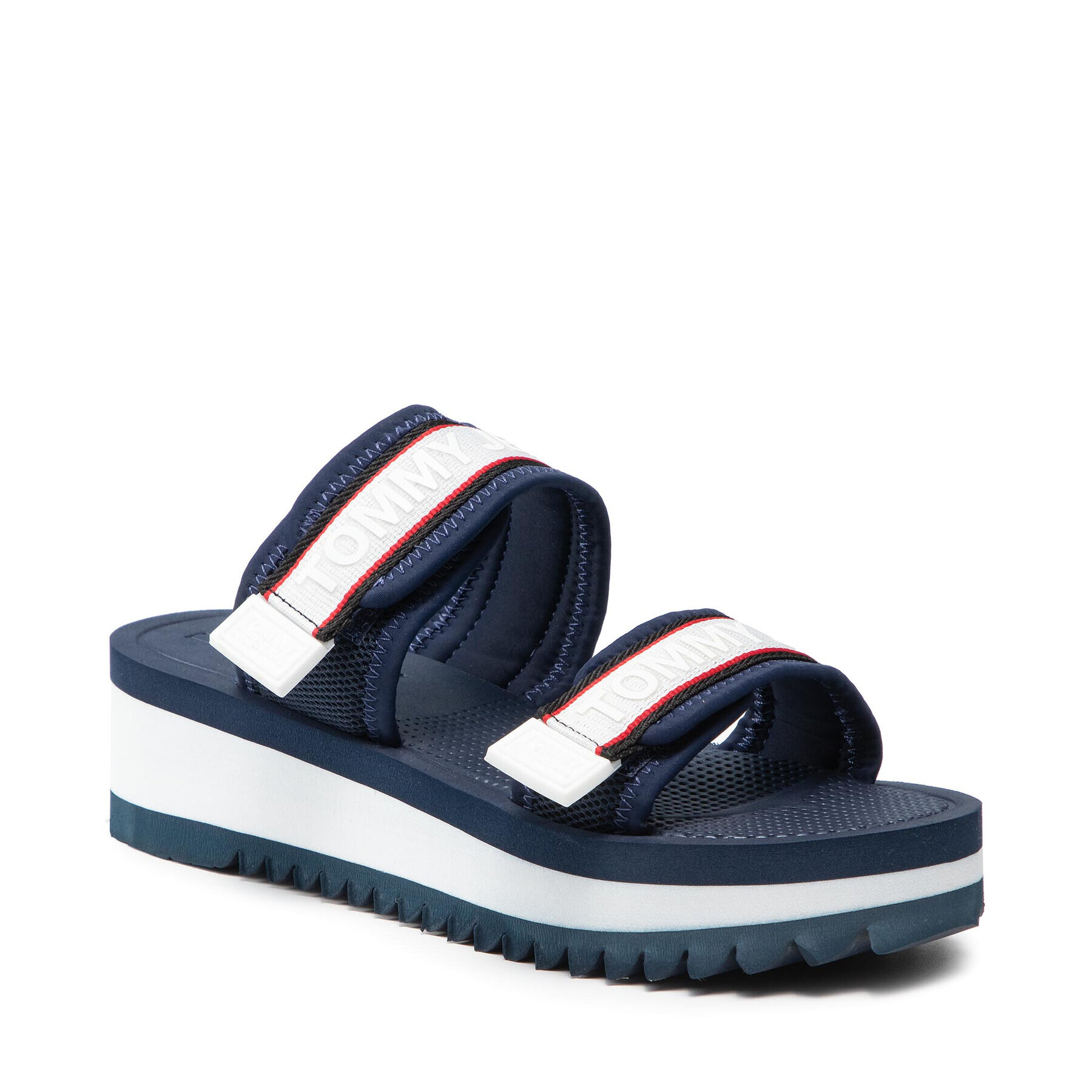 Tommy Jeans Natikači Color Pop Mule Sandal EN0EN01326 Mornarsko modra - Pepit.si