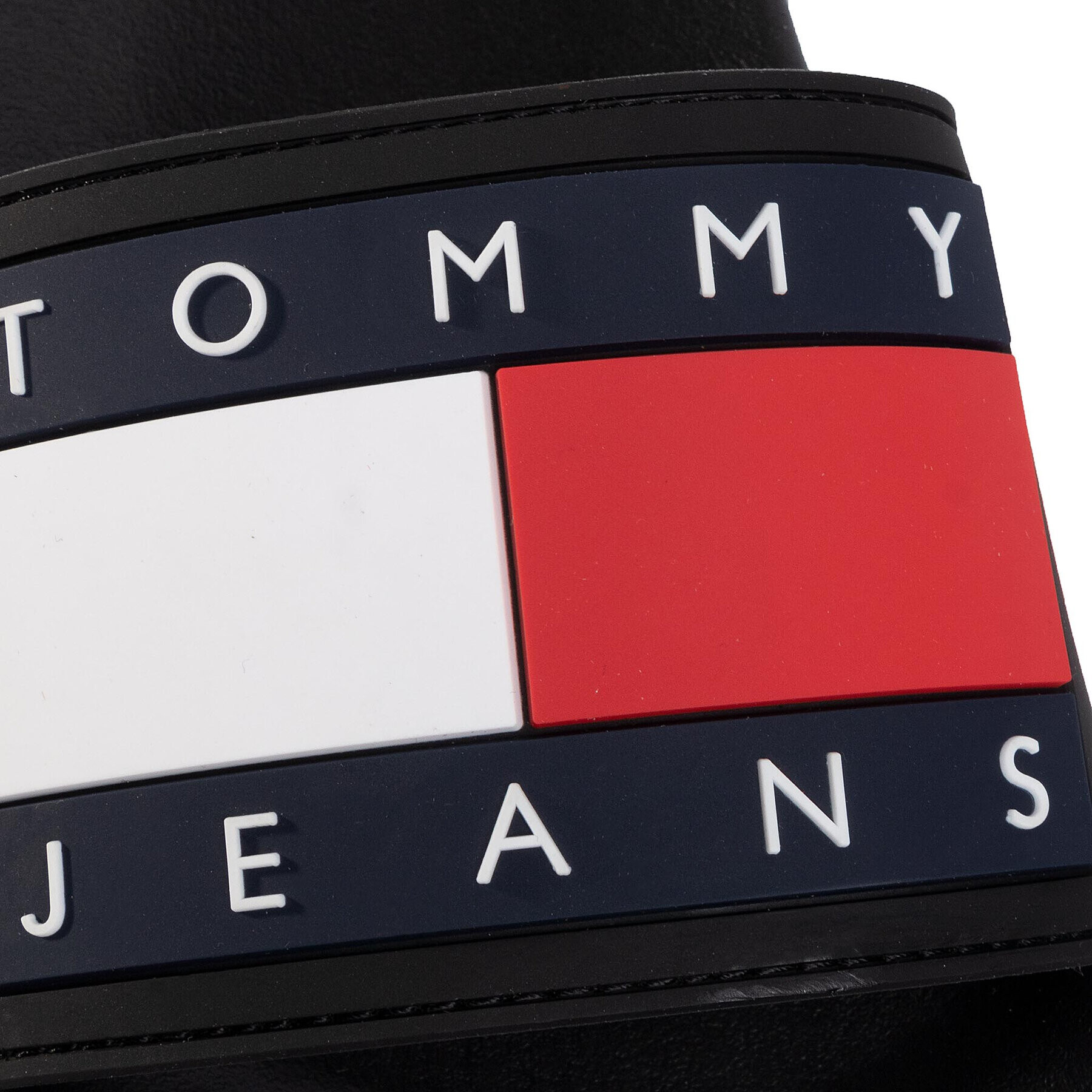 Tommy Jeans Natikači Flag Pool Slide EM0EM00284 Črna - Pepit.si