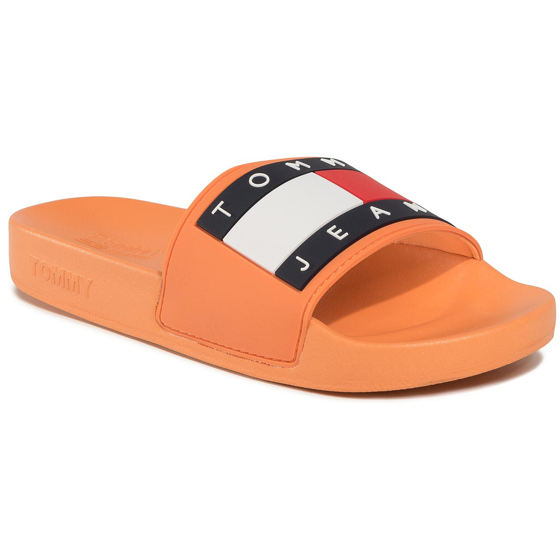 Tommy Jeans Natikači Flag Pool Slide EN0EN00474 Oranžna - Pepit.si