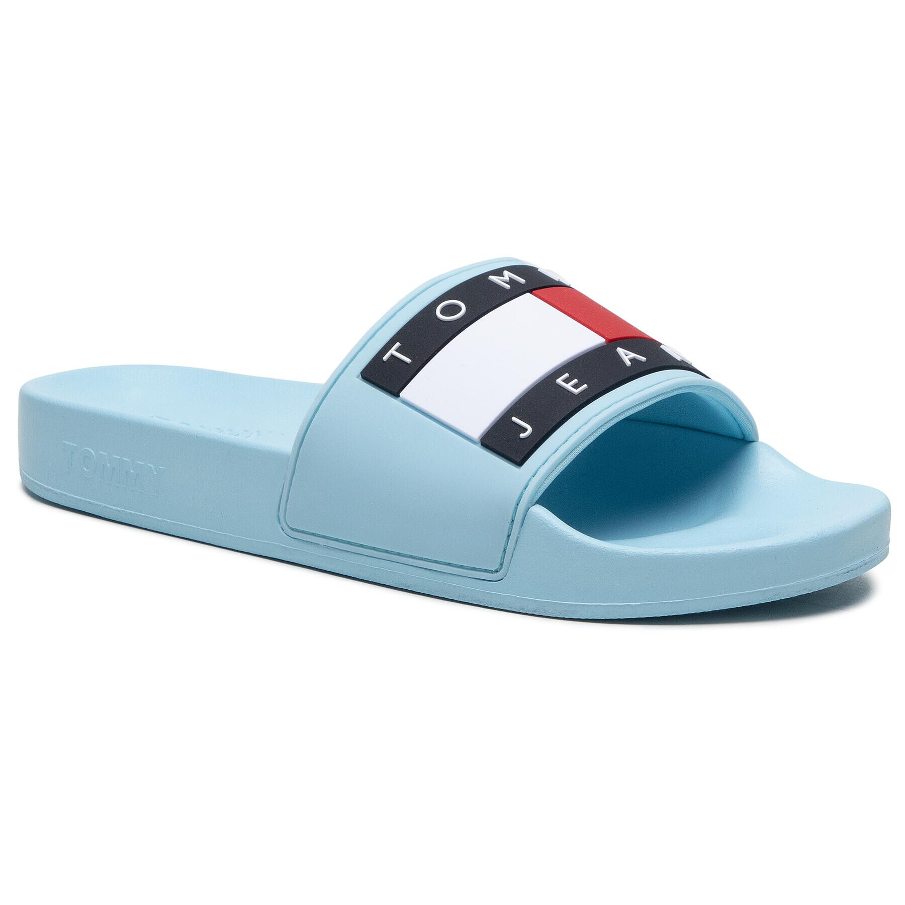 Tommy Jeans Natikači Flag Pool Slide EN0EN01378 Modra - Pepit.si