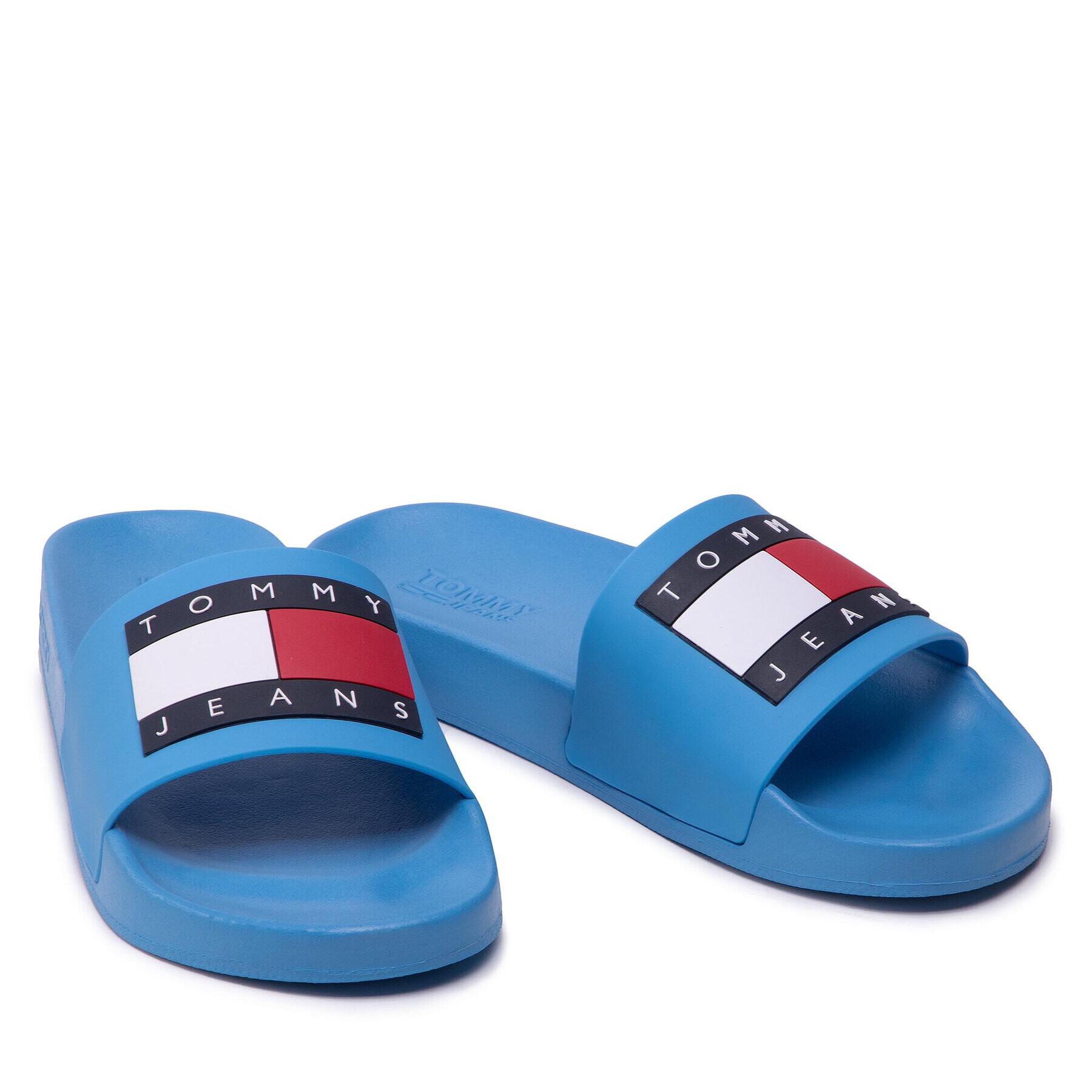 Tommy Jeans Natikači Flag Pool Slide EN0EN01889 Modra - Pepit.si