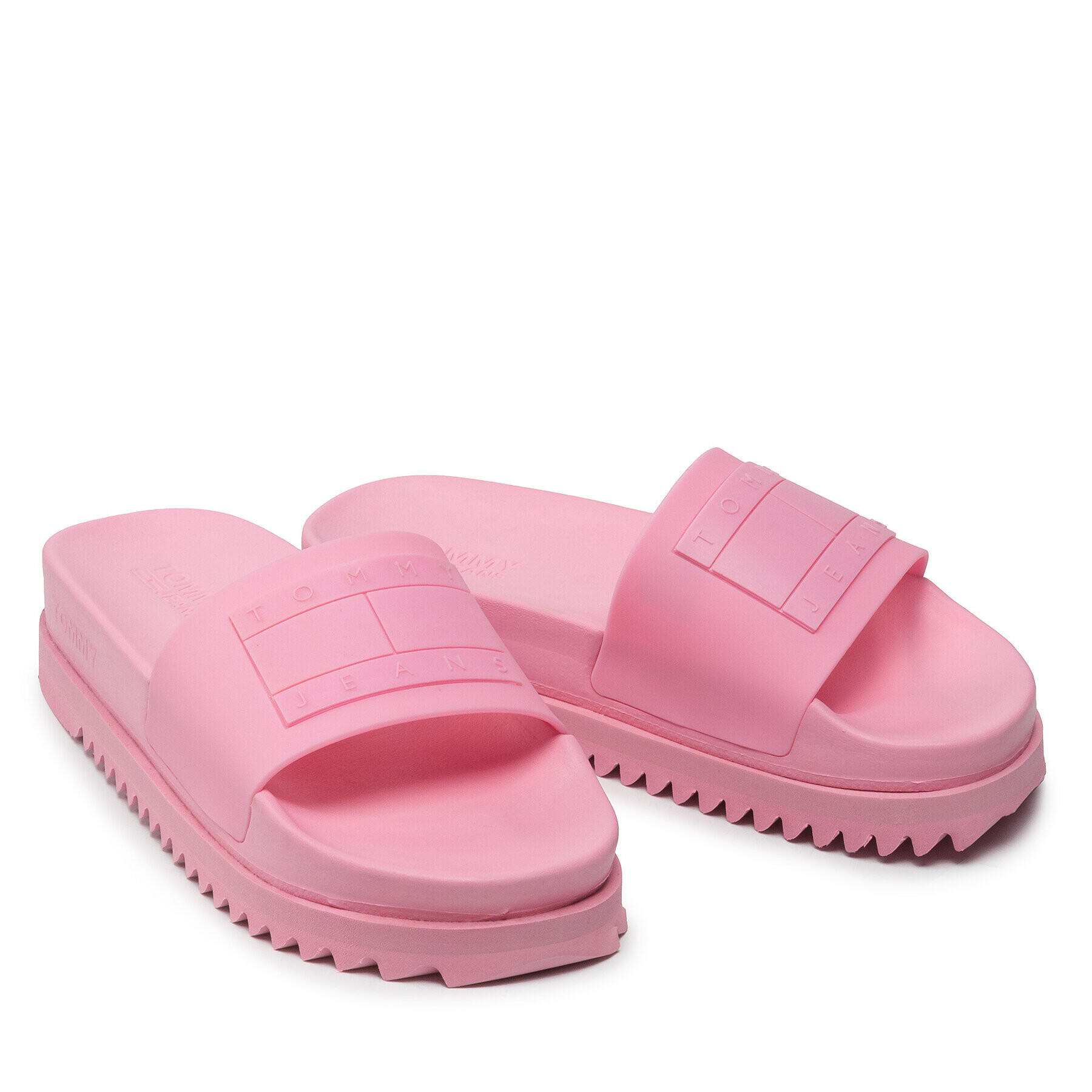 Tommy Jeans Natikači Flatform Pool Slide EN0EN01820 Roza - Pepit.si