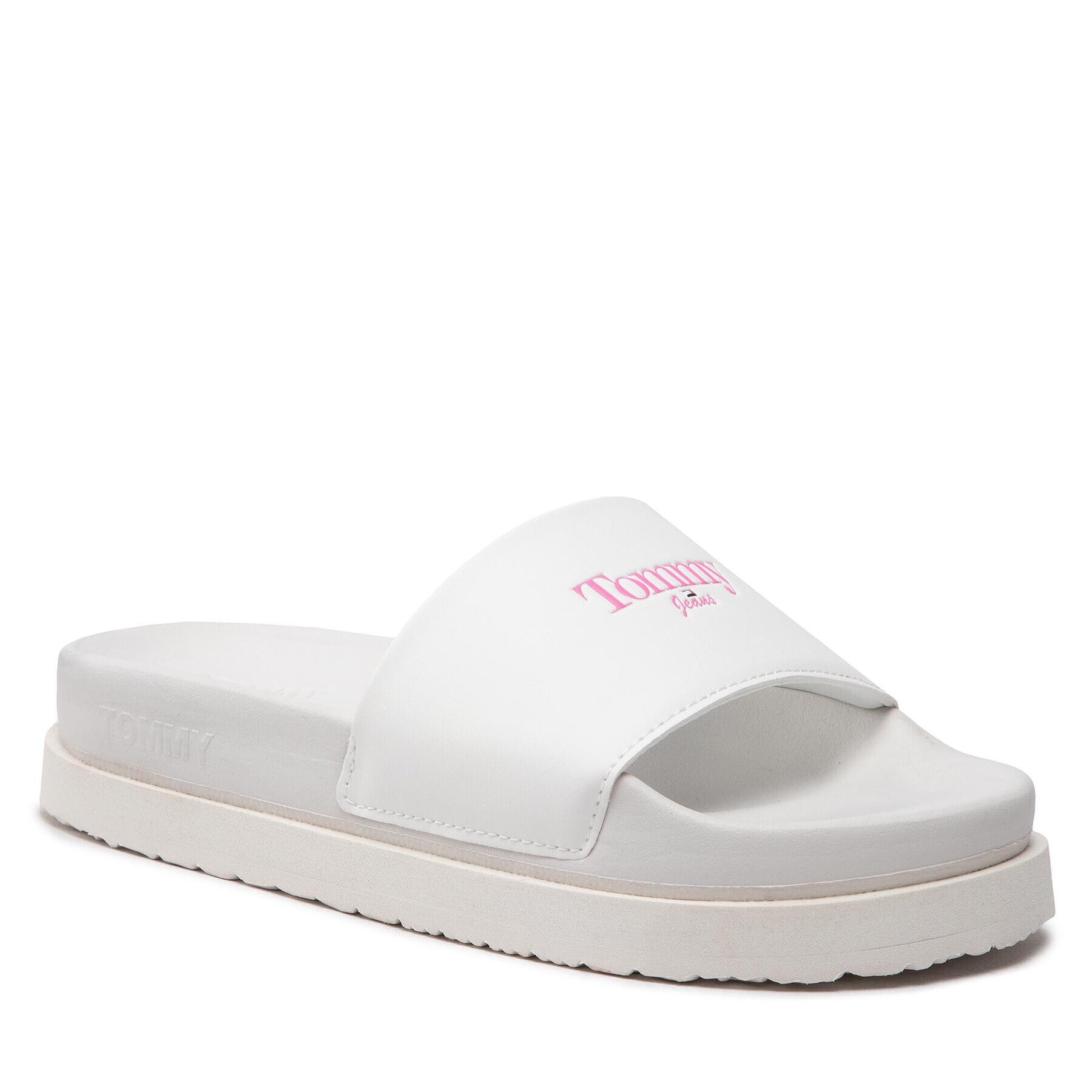 Tommy Jeans Natikači Flatform Pool Slide EN0EN01901 Bela - Pepit.si