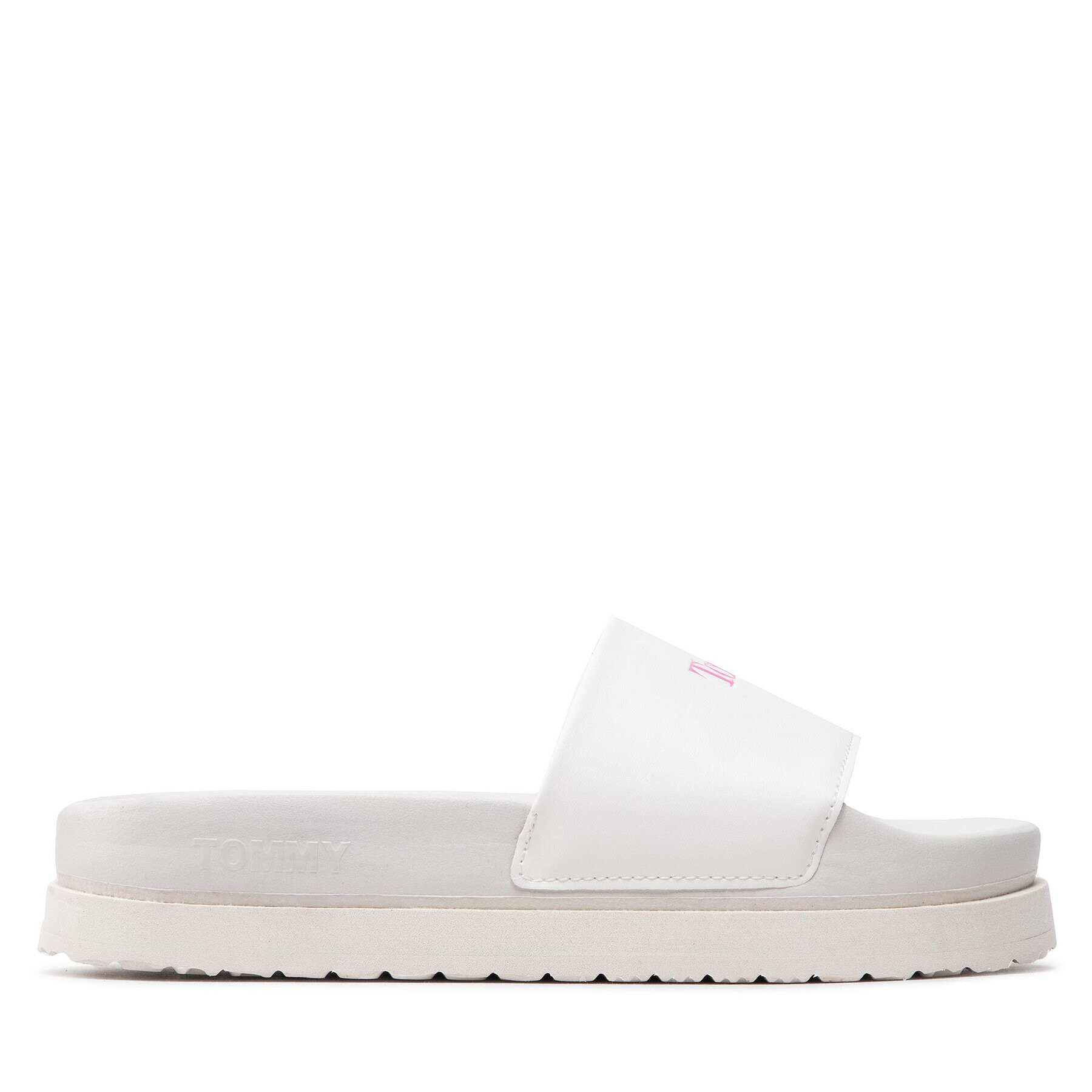 Tommy Jeans Natikači Flatform Pool Slide EN0EN01901 Bela - Pepit.si