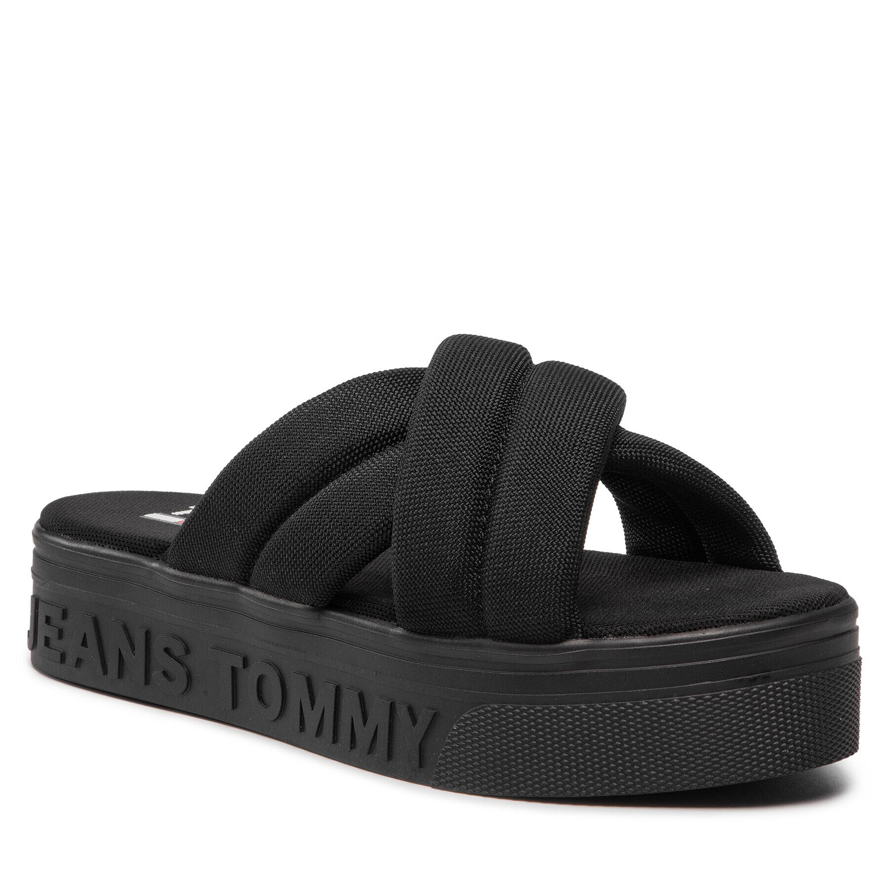 Tommy Jeans Natikači Flatform Sandal EN0EN01798 Črna - Pepit.si