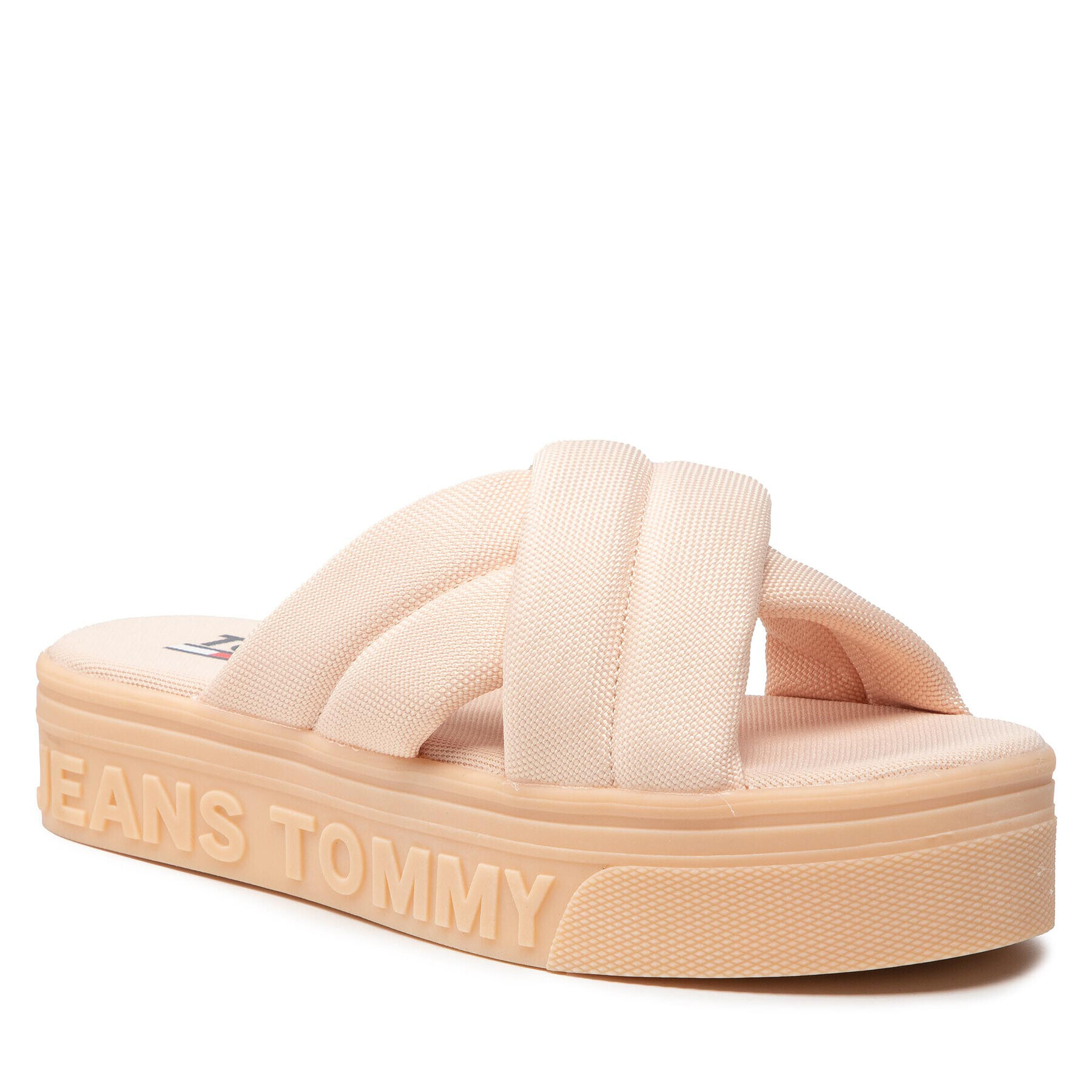 Tommy Jeans Natikači Flatform Sandal EN0EN01798 Oranžna - Pepit.si