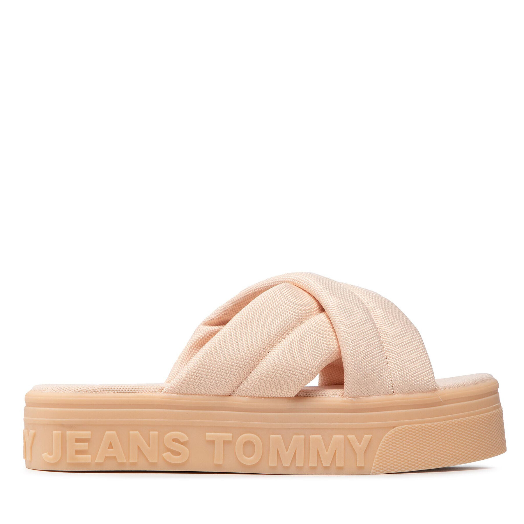 Tommy Jeans Natikači Flatform Sandal EN0EN01798 Oranžna - Pepit.si