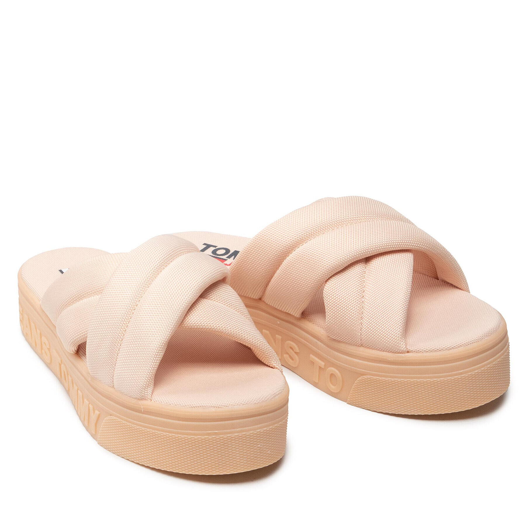 Tommy Jeans Natikači Flatform Sandal EN0EN01798 Oranžna - Pepit.si