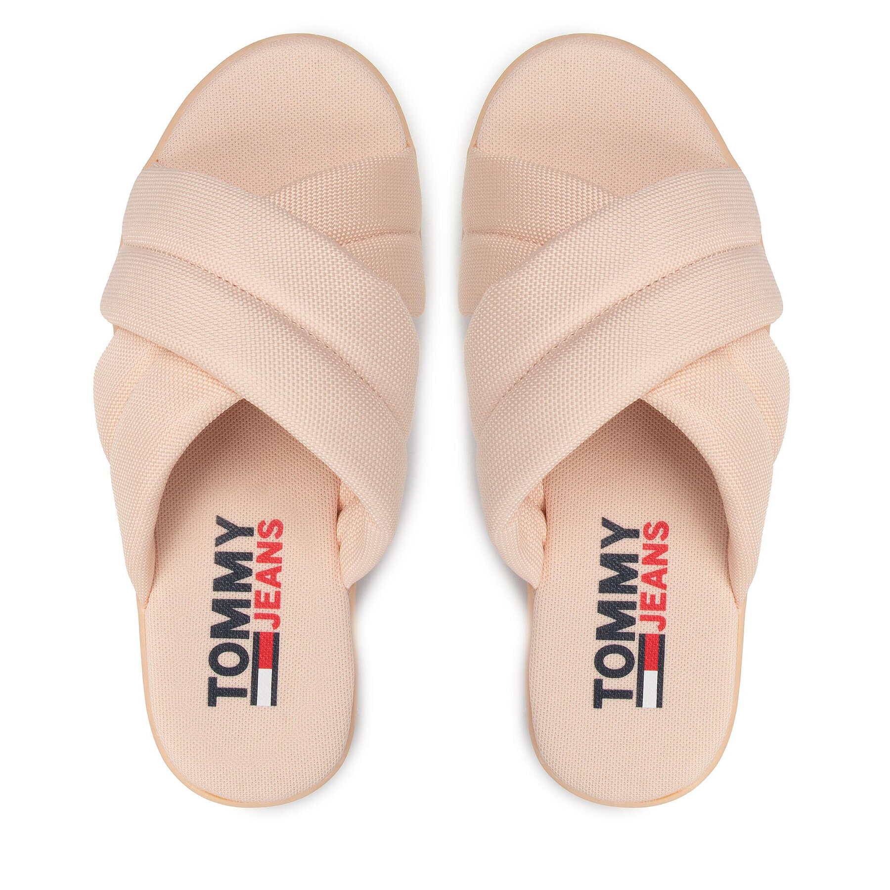 Tommy Jeans Natikači Flatform Sandal EN0EN01798 Oranžna - Pepit.si