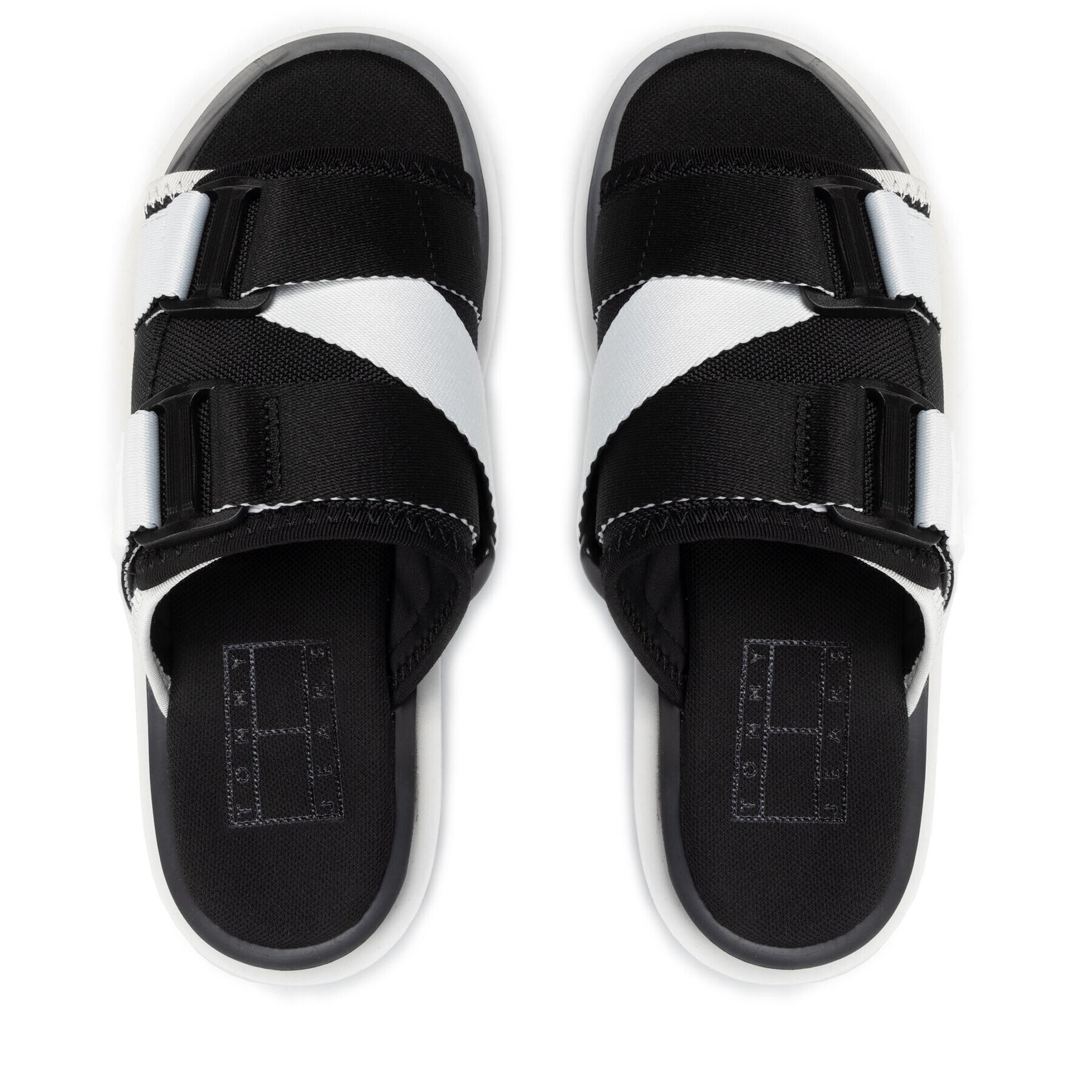 Tommy Jeans Natikači Flatform Webbing Sandal EN0EN01802 Črna - Pepit.si