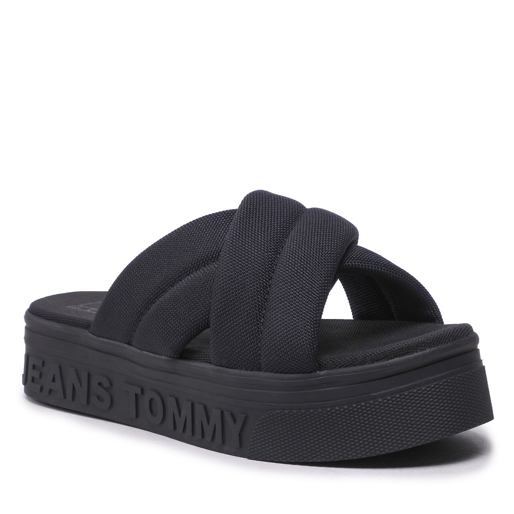 Tommy Jeans Natikači Fltfrm Sandal EN0EN02116 Črna - Pepit.si