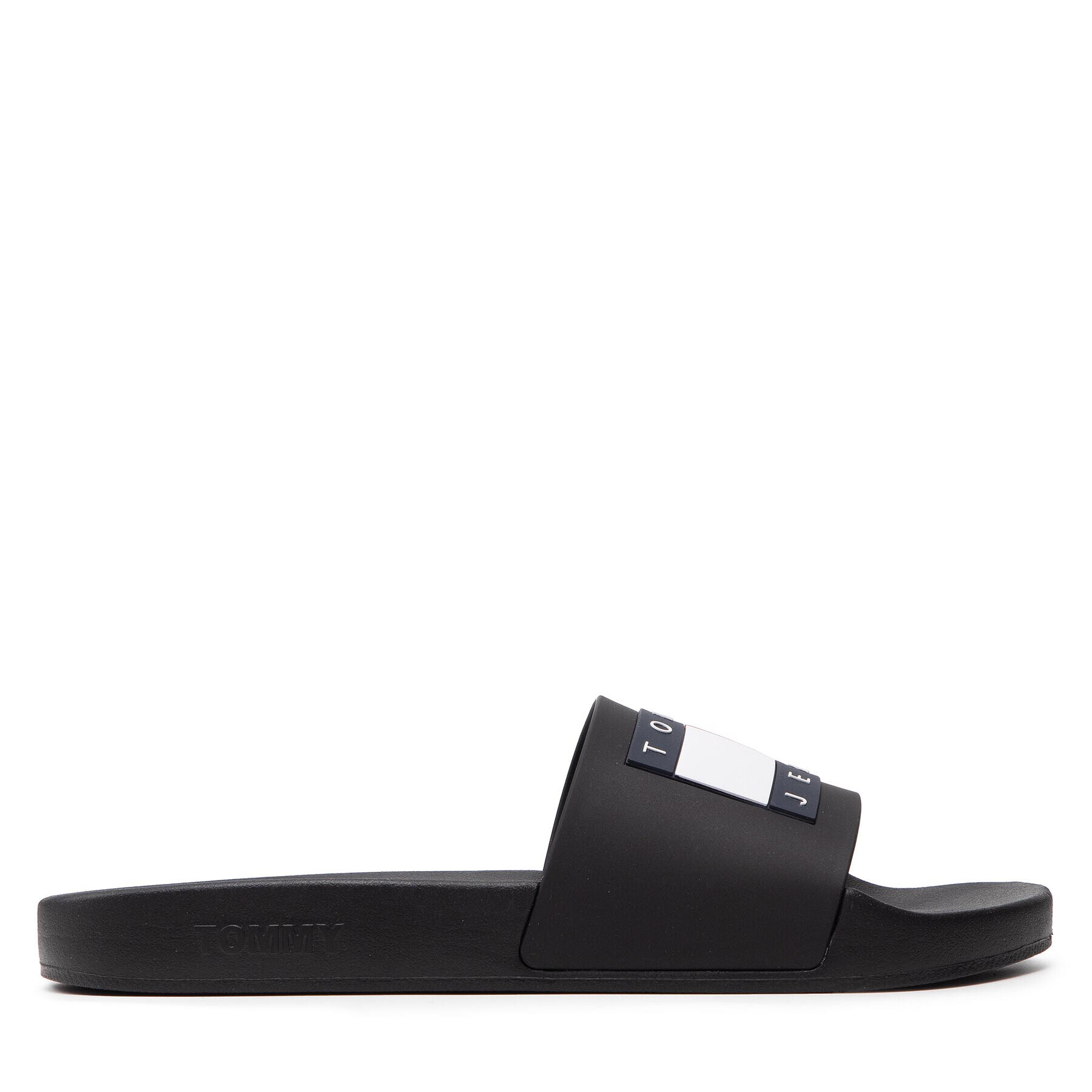 Tommy Jeans Natikači Mens Flag Pool Slide EM0EM01021 Črna - Pepit.si