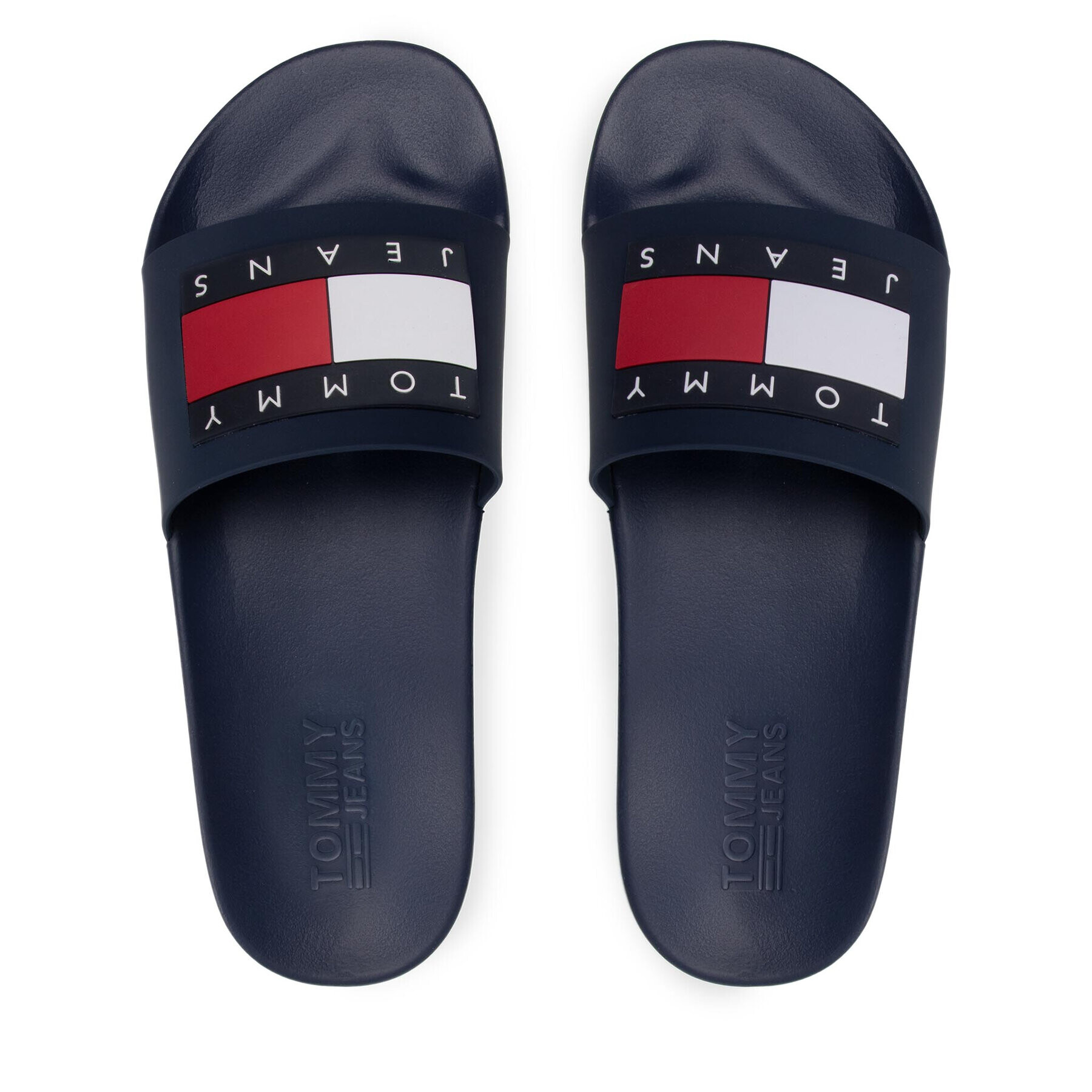 Tommy Jeans Natikači Mens Flag Pool Slide EM0EM01021 Mornarsko modra - Pepit.si