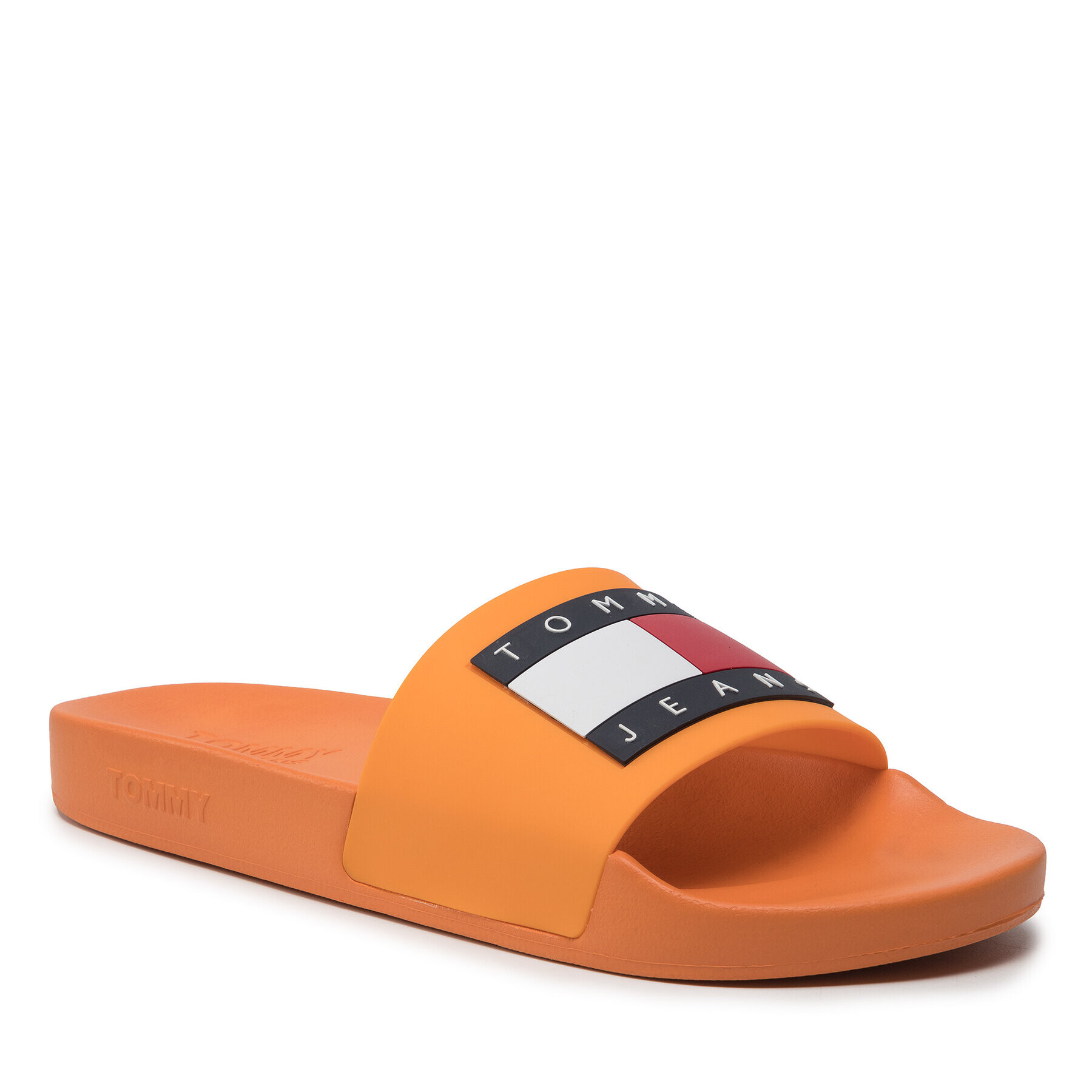 Tommy Jeans Natikači Mens Flag Pool Slide EM0EM01021 Oranžna - Pepit.si