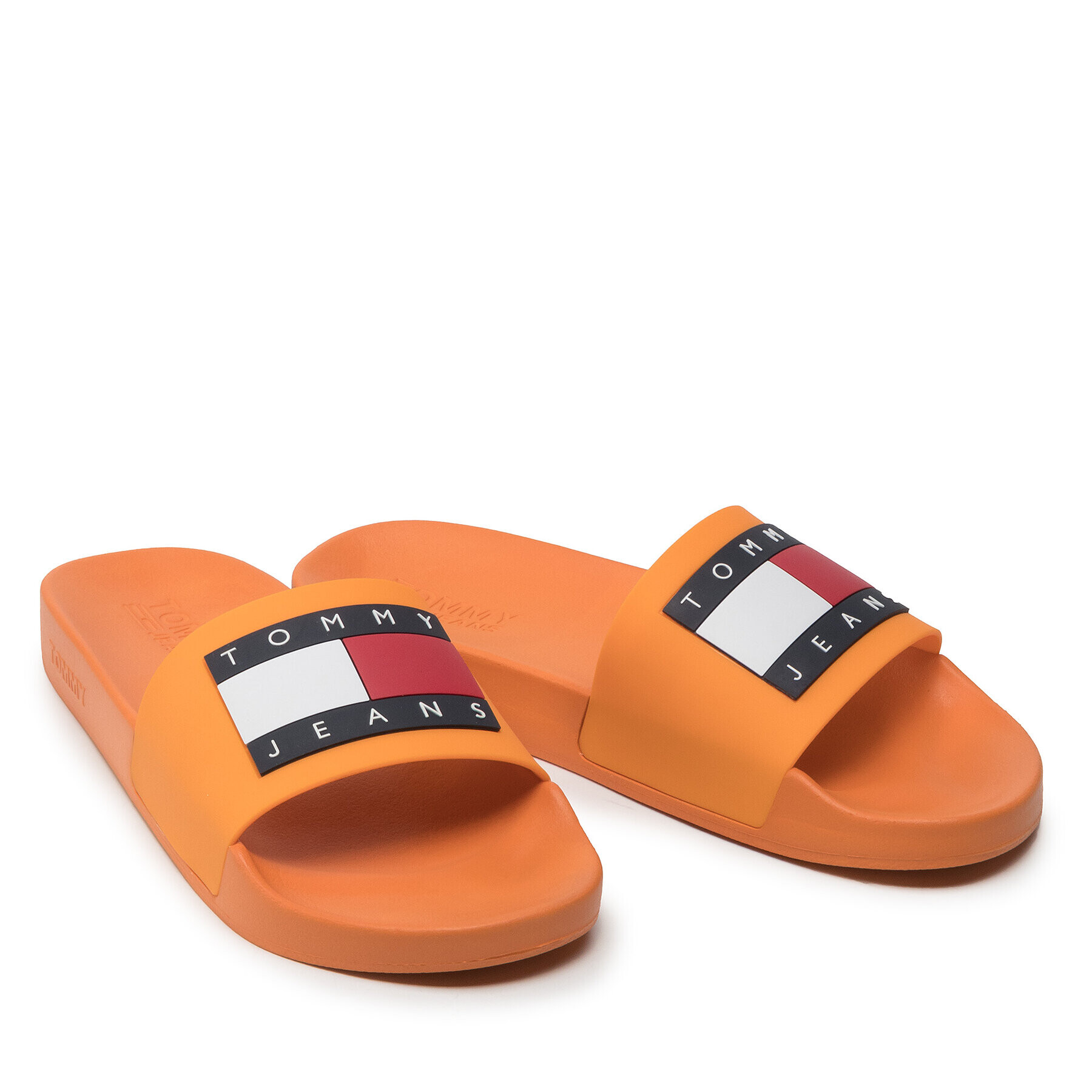 Tommy Jeans Natikači Mens Flag Pool Slide EM0EM01021 Oranžna - Pepit.si