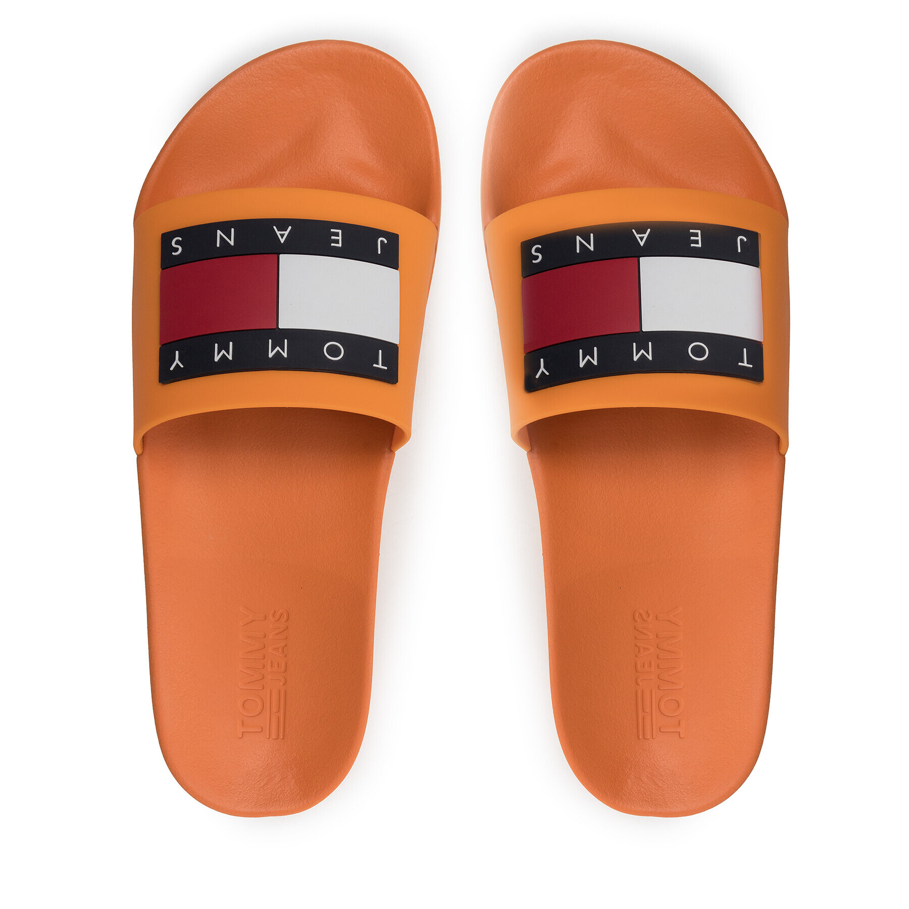 Tommy Jeans Natikači Mens Flag Pool Slide EM0EM01021 Oranžna - Pepit.si