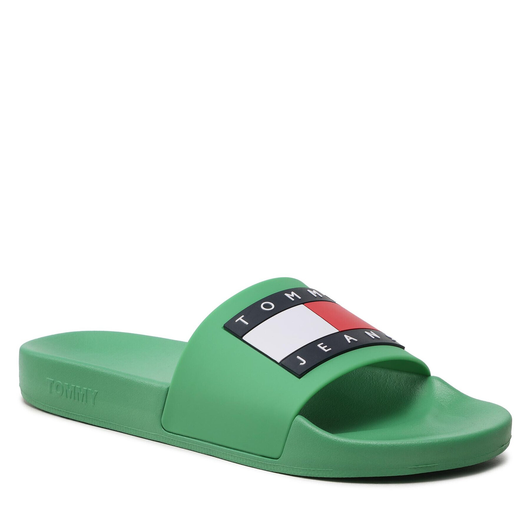 Tommy Jeans Natikači Pool Slide Ess EM0EM01191 Zelena - Pepit.si