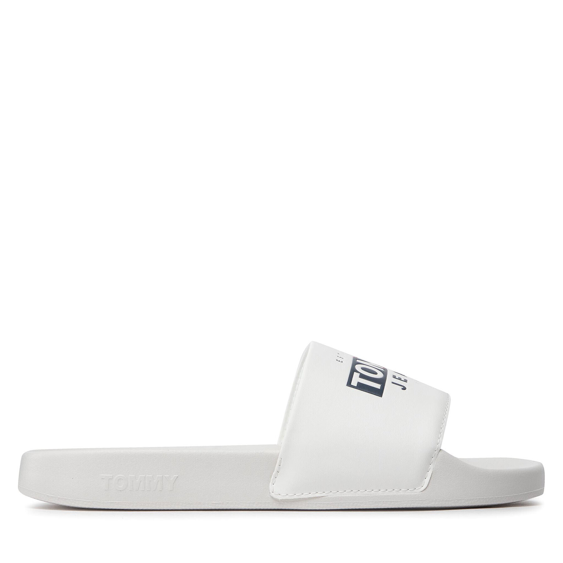 Tommy Jeans Natikači Seasonal Poolslide EM0EM01031 Bela - Pepit.si