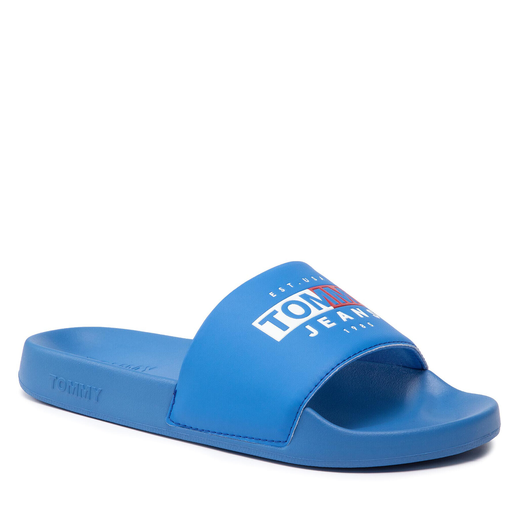 Tommy Jeans Natikači Seasonal Poolslide EM0EM01031 Modra - Pepit.si