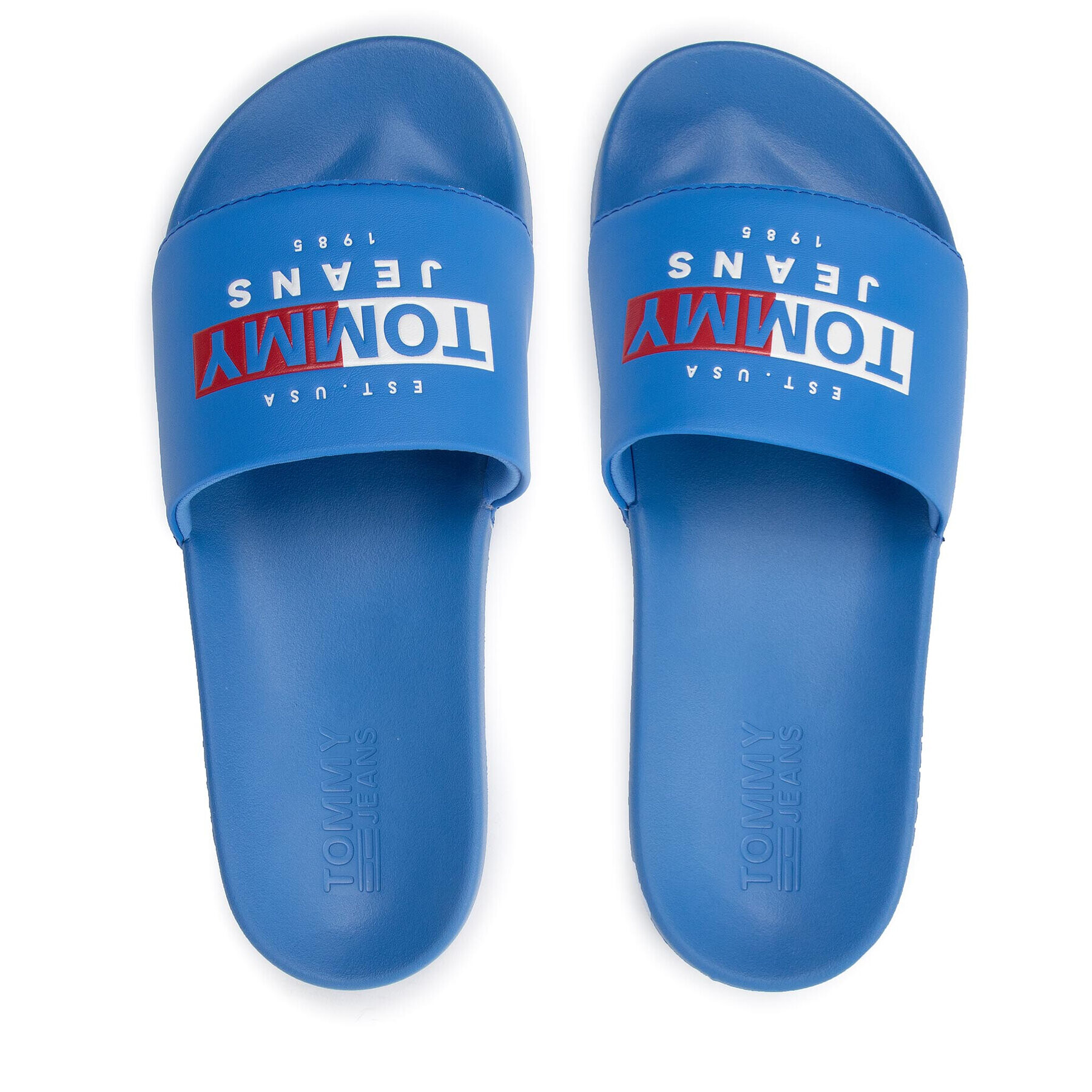 Tommy Jeans Natikači Seasonal Poolslide EM0EM01031 Modra - Pepit.si