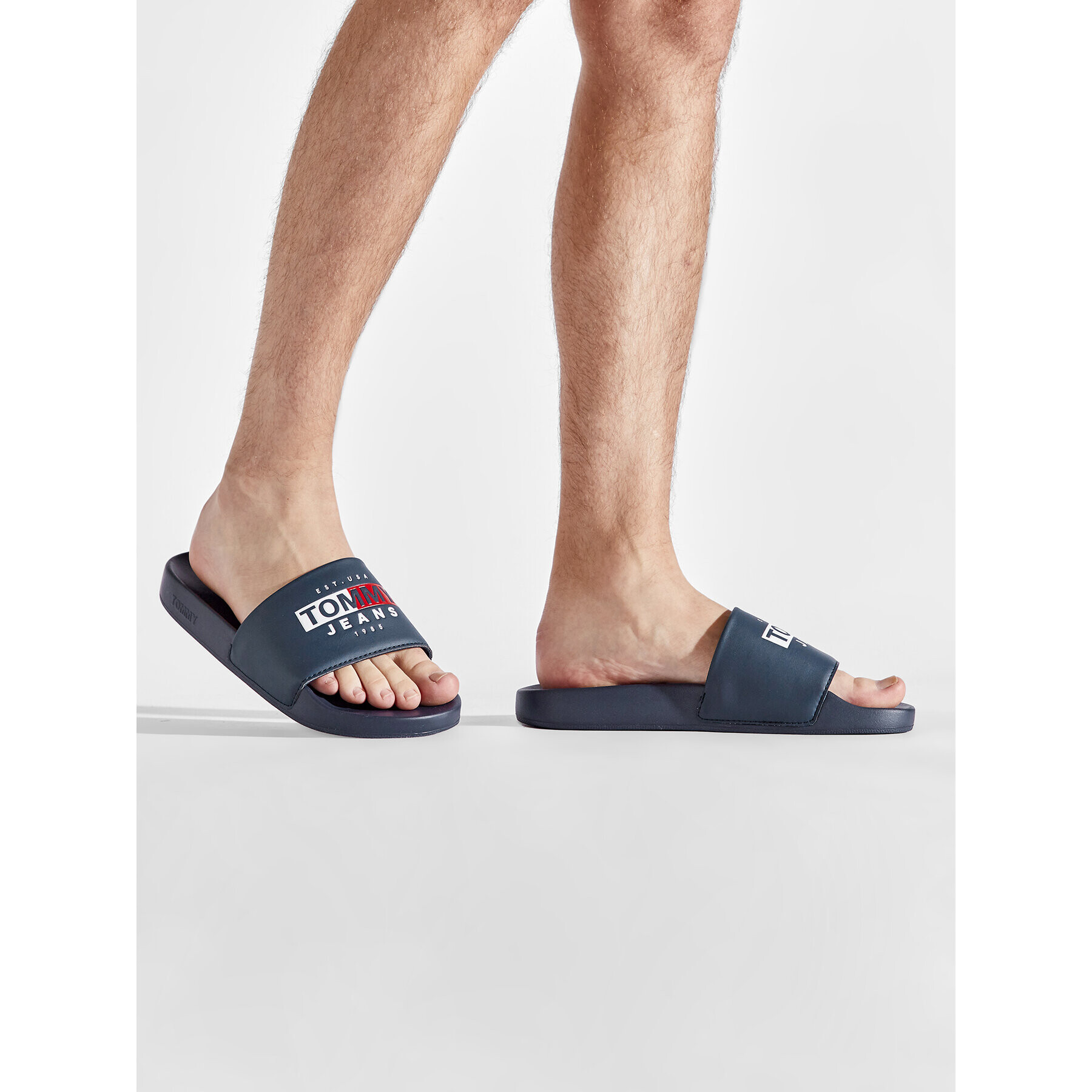 Tommy Jeans Natikači Seasonal Poolslide EM0EM01031 Mornarsko modra - Pepit.si