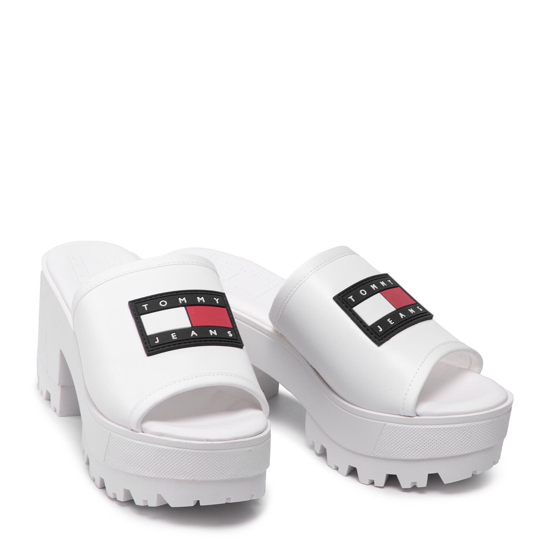 Tommy Jeans Natikači Slip On Mule EN0EN01808 Bela - Pepit.si