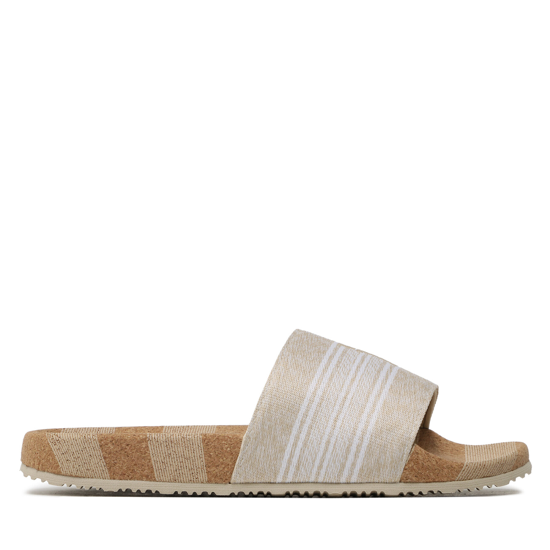 Tommy Jeans Natikači Th Woven Slide FW0FW07259 Bež - Pepit.si