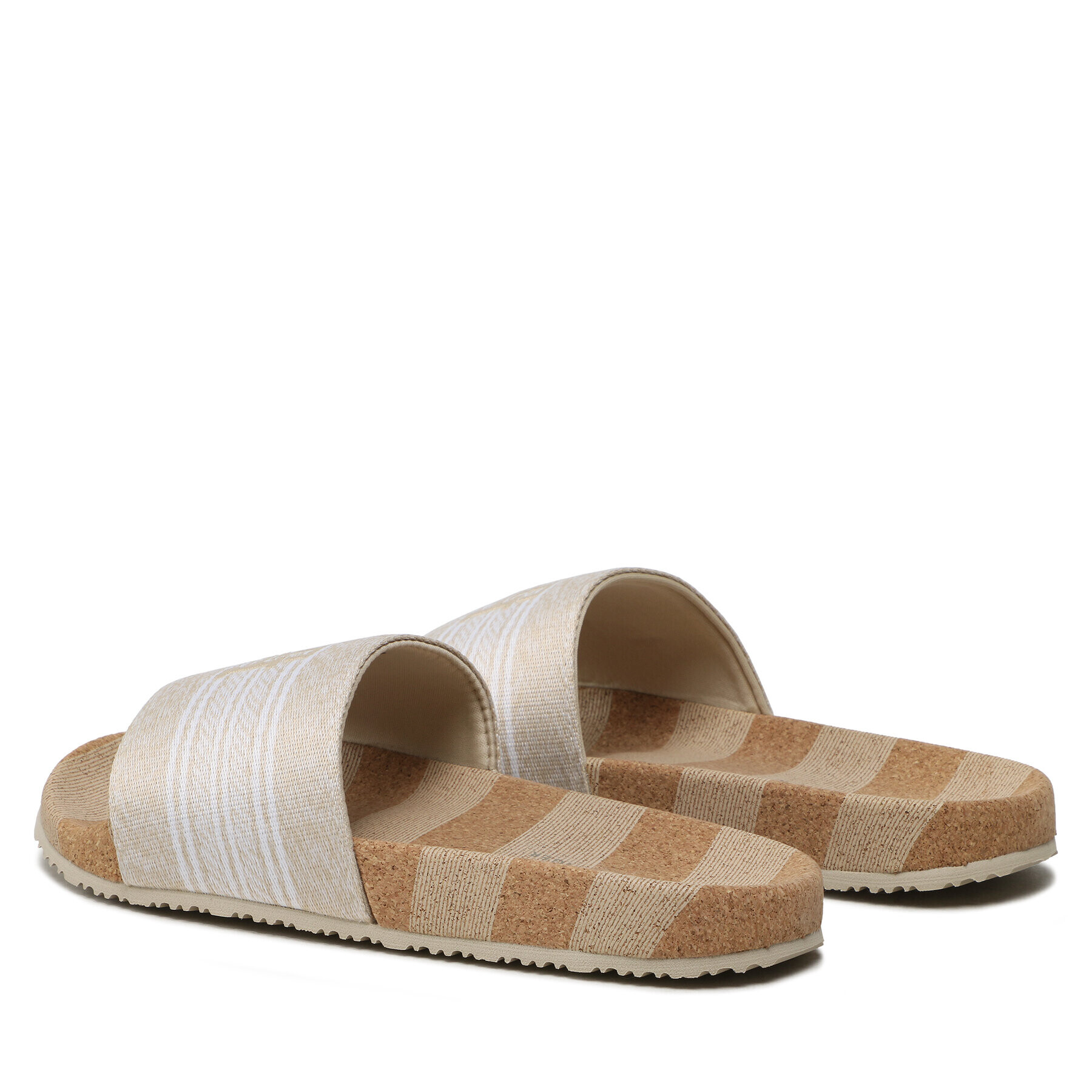 Tommy Jeans Natikači Th Woven Slide FW0FW07259 Bež - Pepit.si