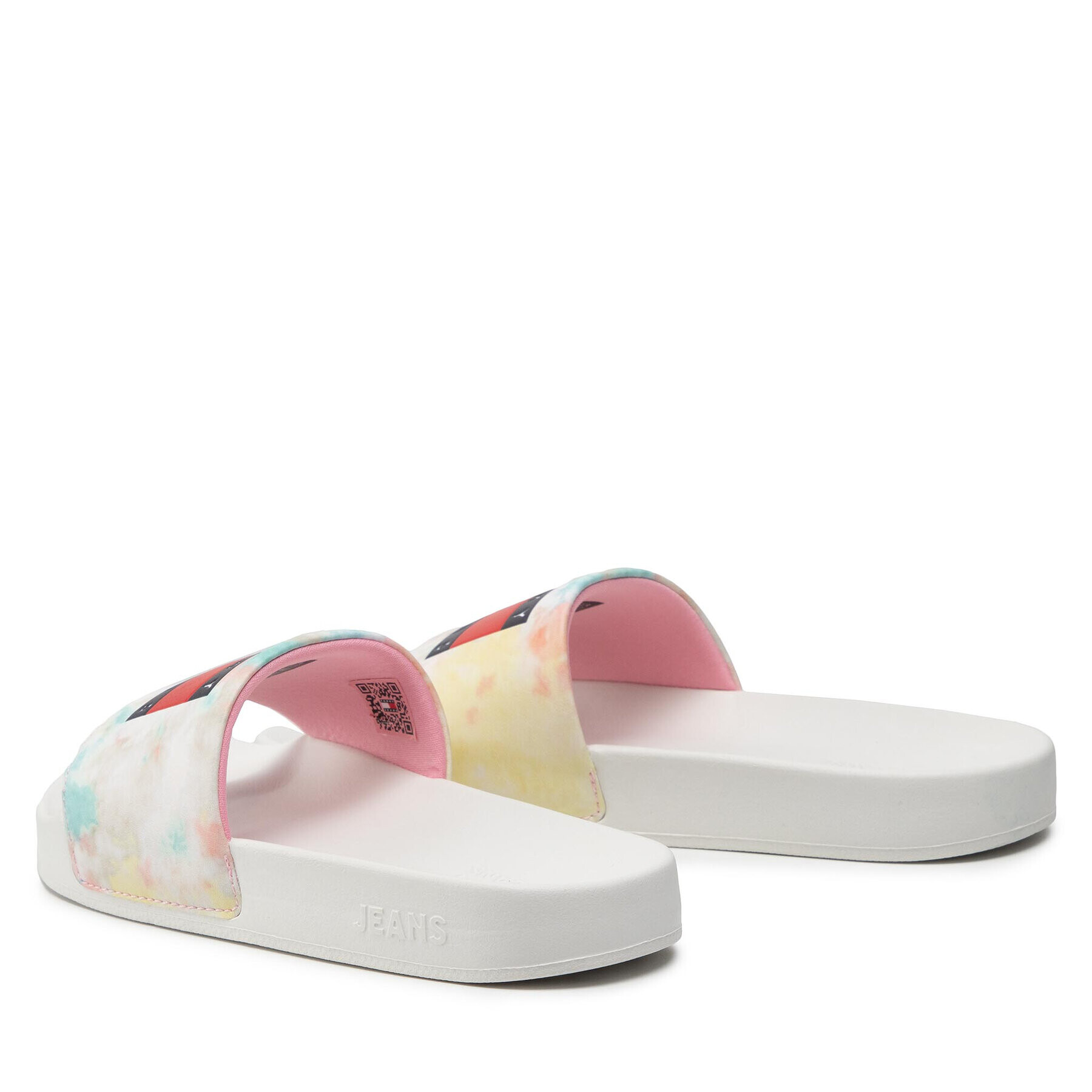 Tommy Jeans Natikači Tie Dye Pool Slide EN0EN01886 Bela - Pepit.si