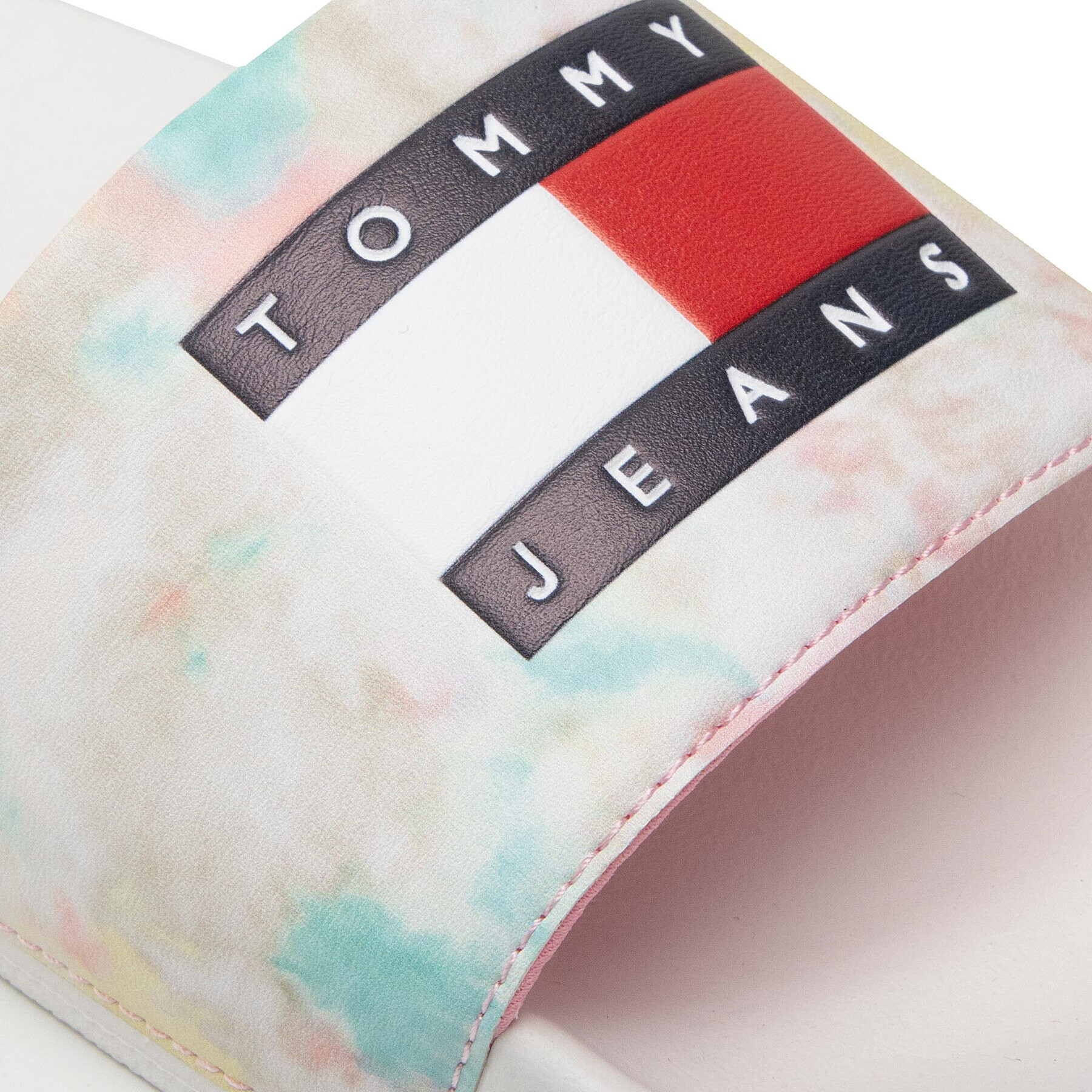 Tommy Jeans Natikači Tie Dye Pool Slide EN0EN01886 Bela - Pepit.si