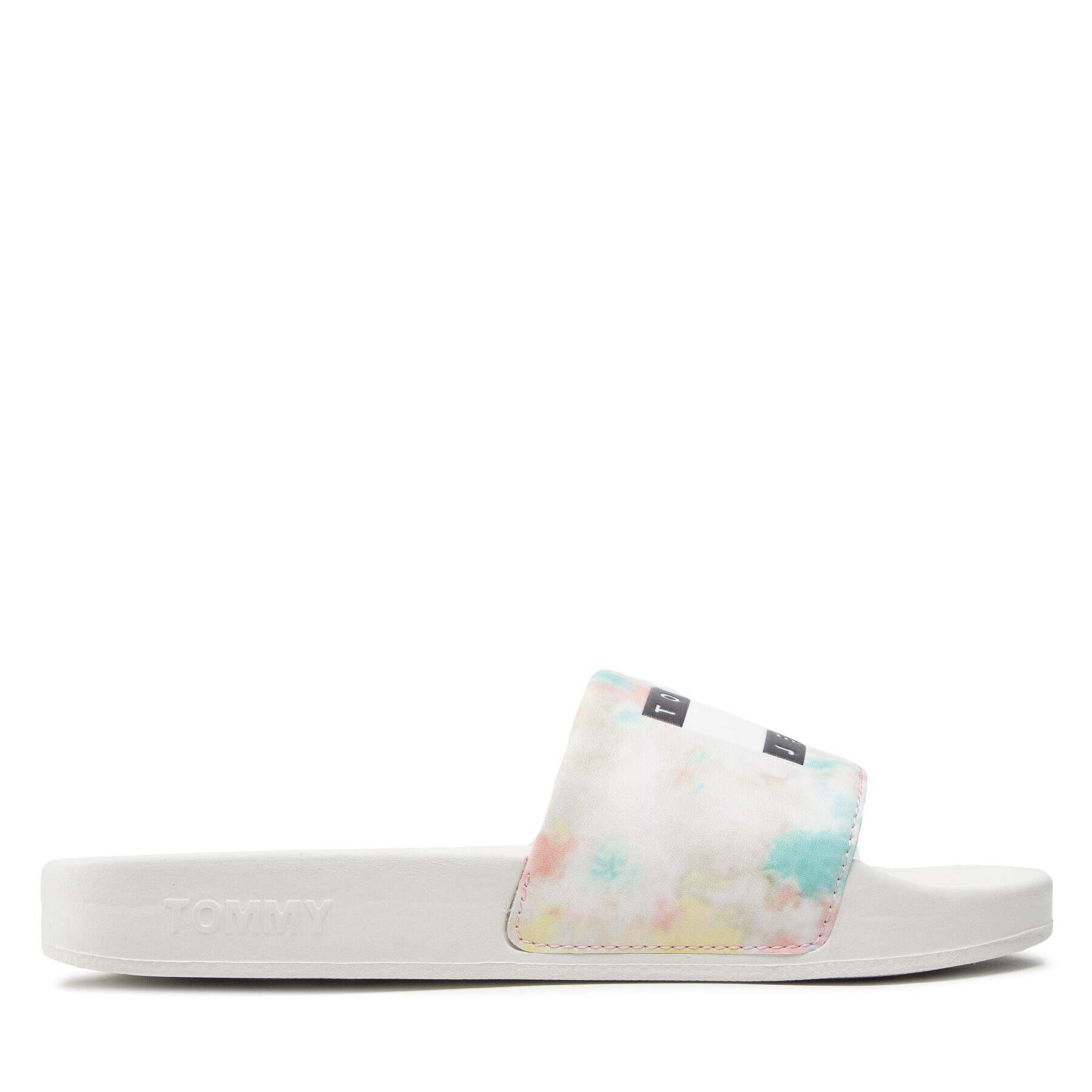 Tommy Jeans Natikači Tie Dye Pool Slide EN0EN01886 Bela - Pepit.si