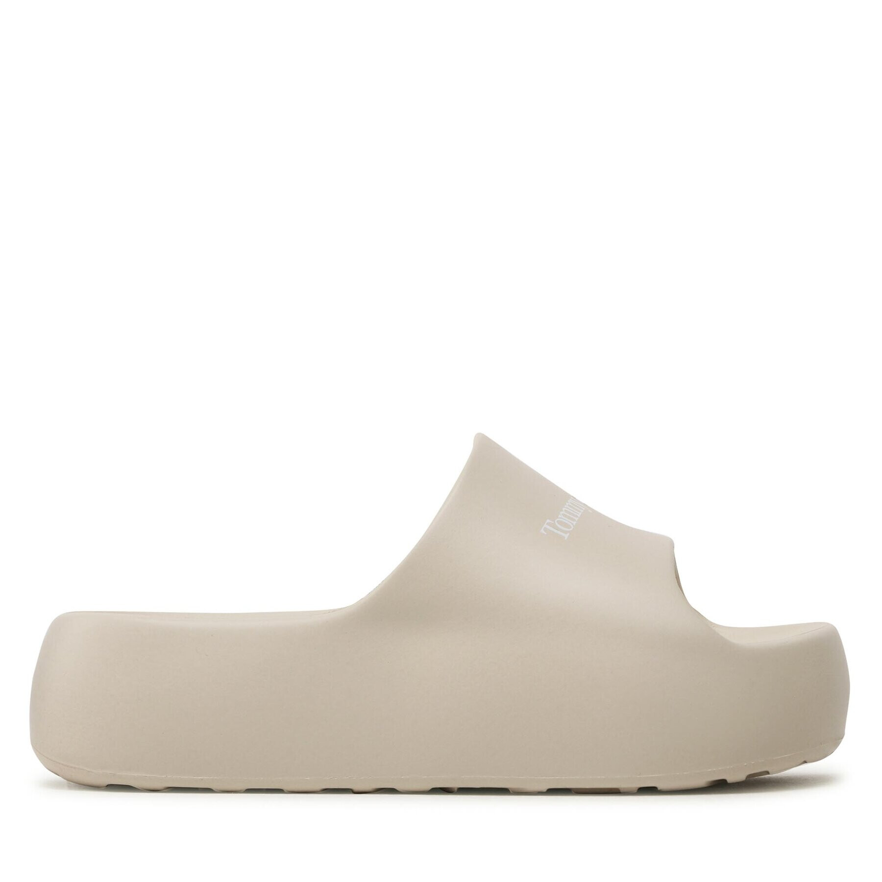 Tommy Jeans Natikači Tjw Chunky Flatform Pool Slide EN0EN02438 Bež - Pepit.si