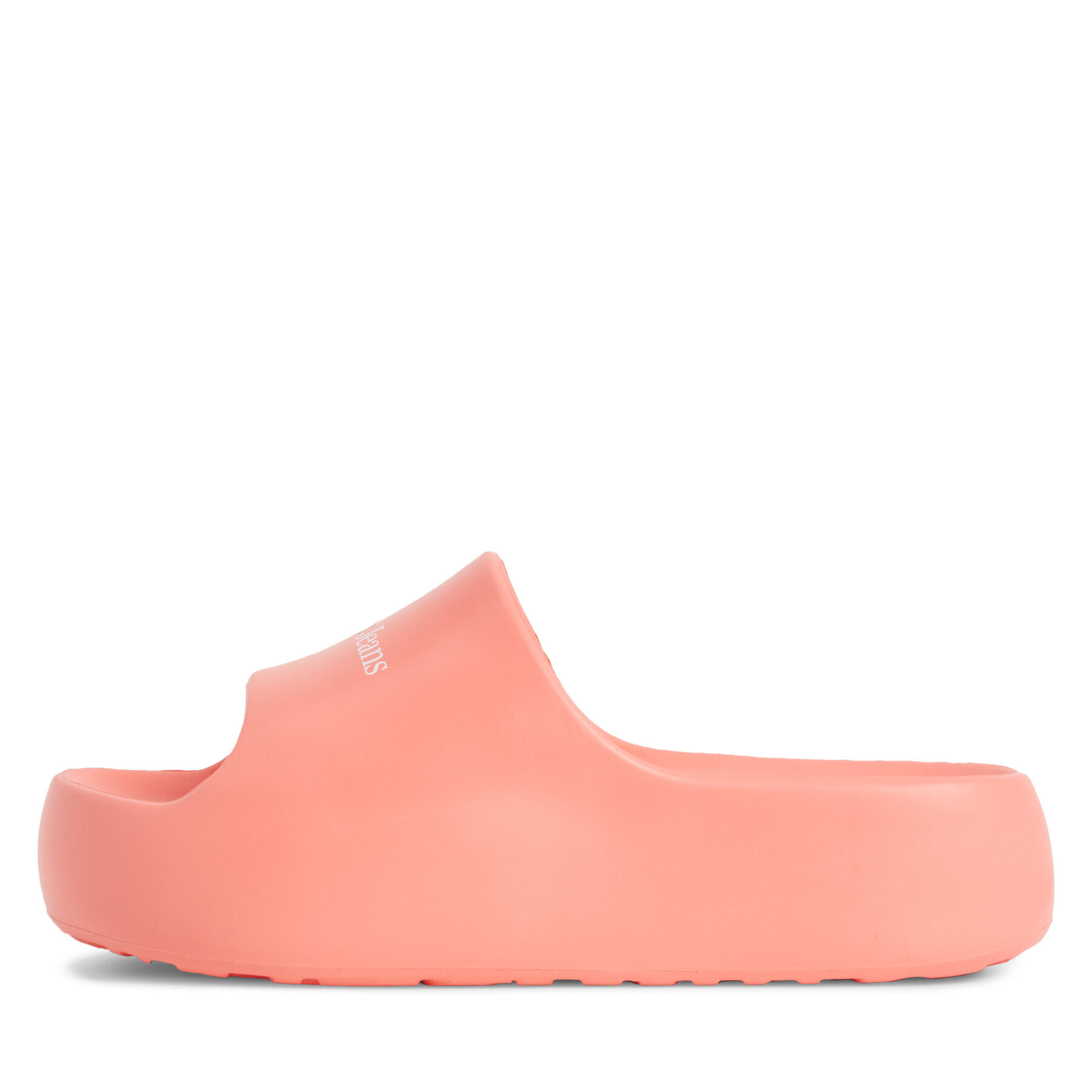 Tommy Jeans Natikači Tjw Chunky Flatform Pool Slide EN0EN02438 Koral - Pepit.si