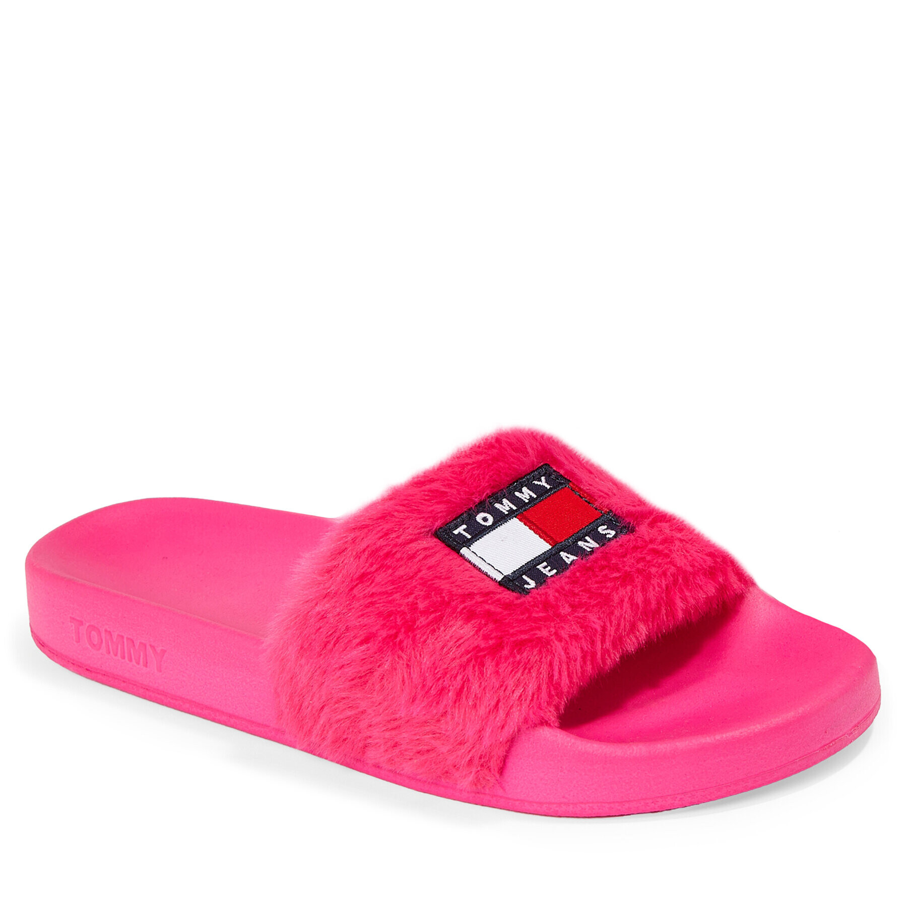 Tommy Jeans Natikači Tjw Fur Pool Slide EN0EN02410 Roza - Pepit.si