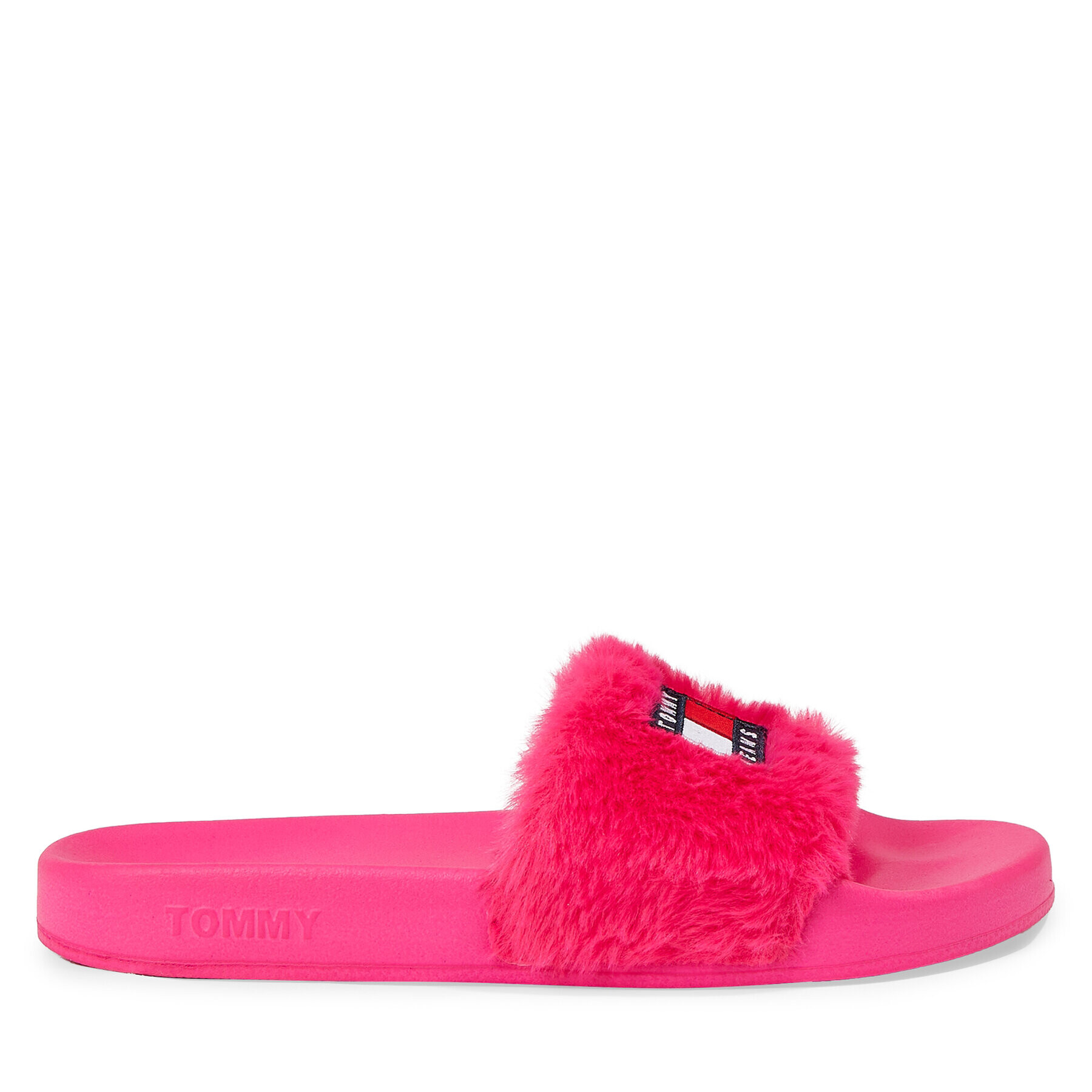 Tommy Jeans Natikači Tjw Fur Pool Slide EN0EN02410 Roza - Pepit.si