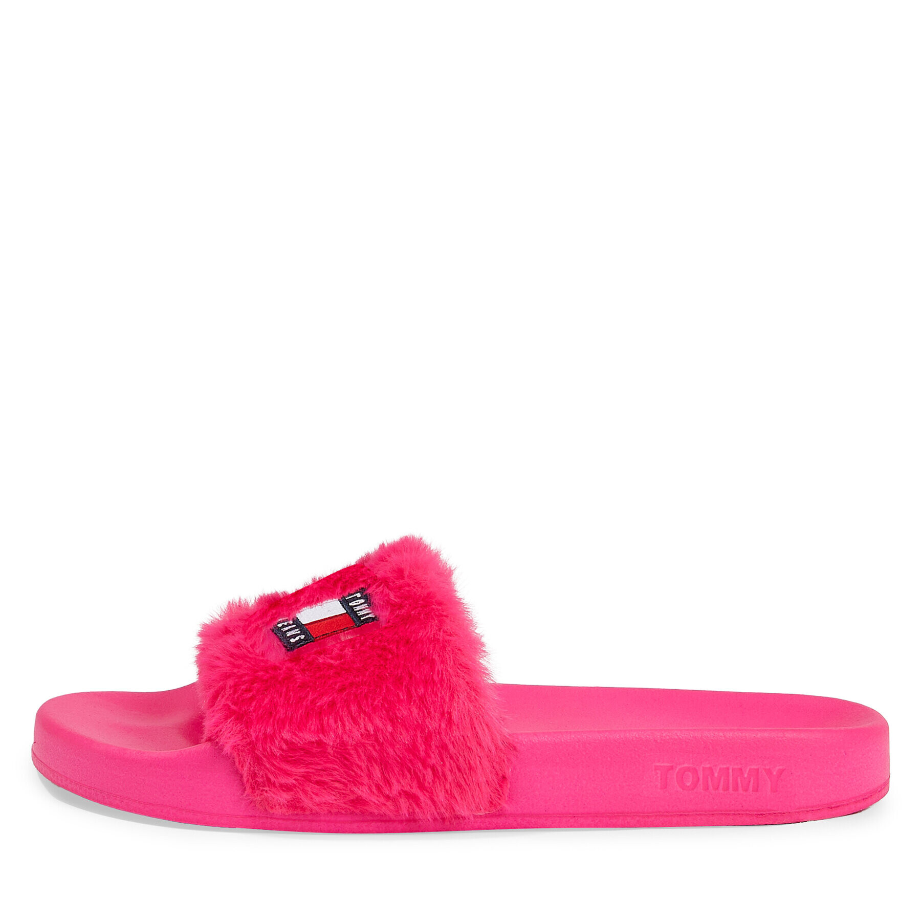 Tommy Jeans Natikači Tjw Fur Pool Slide EN0EN02410 Roza - Pepit.si