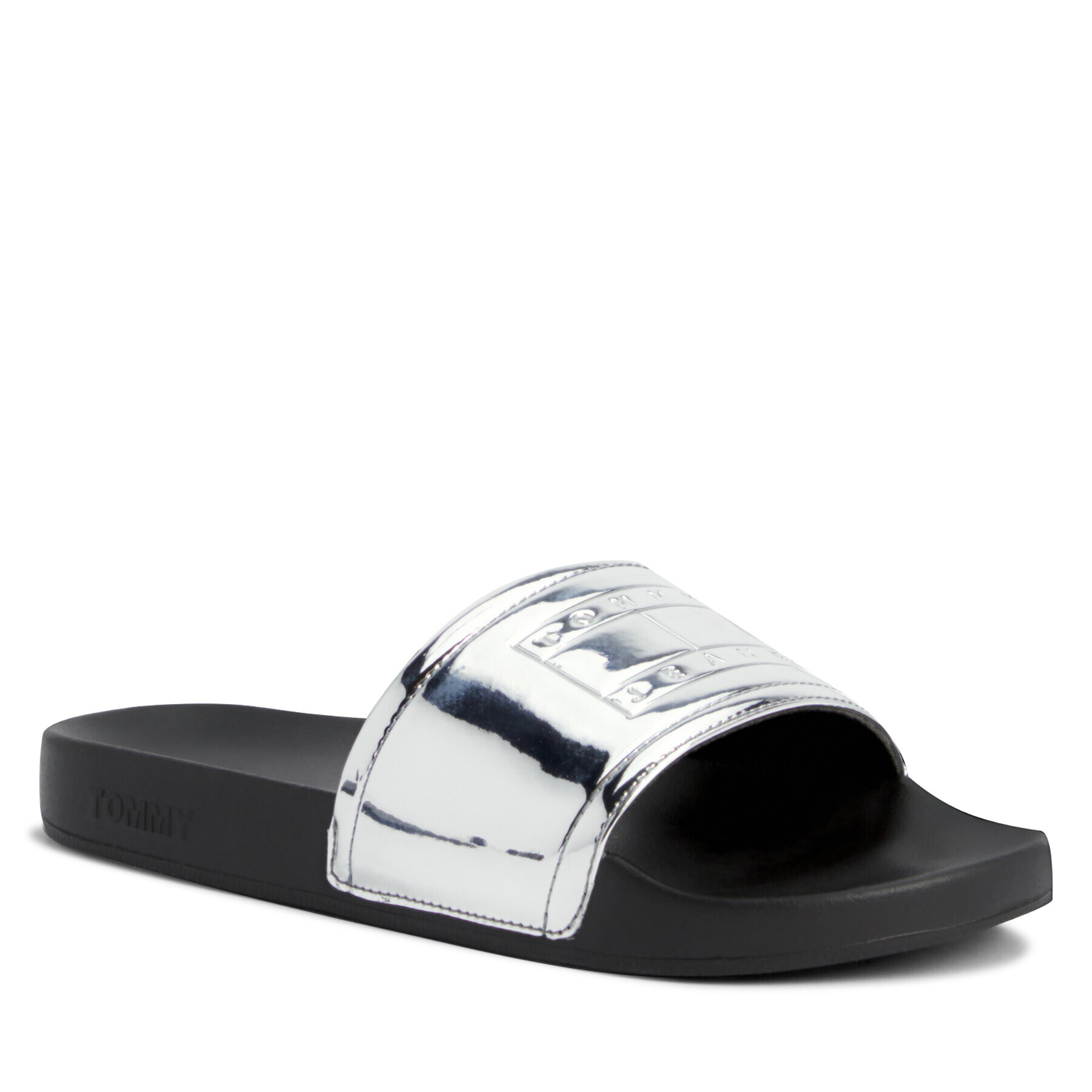 Tommy Jeans Natikači Tjw Pool Slide Metallic EN0EN02344 Črna - Pepit.si