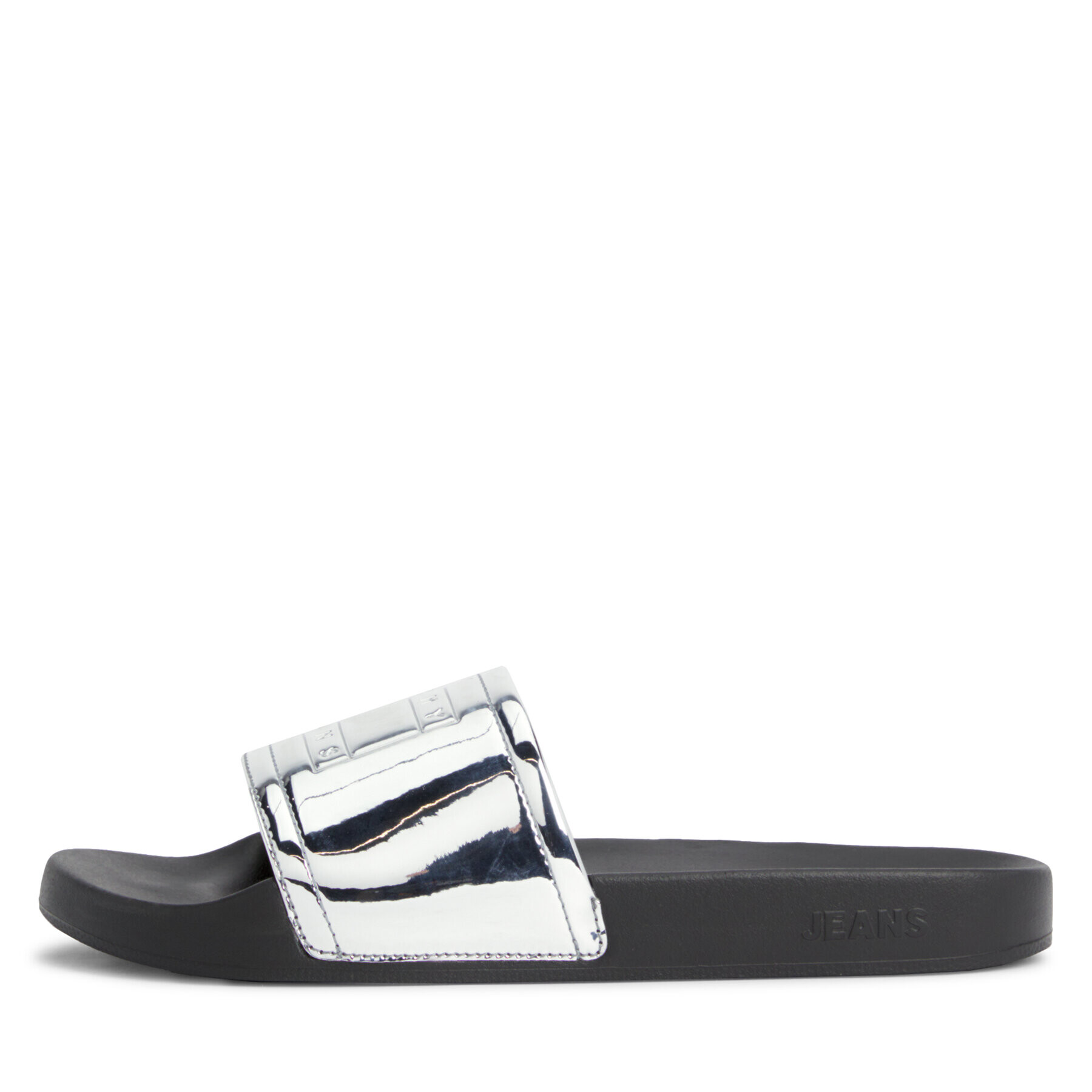 Tommy Jeans Natikači Tjw Pool Slide Metallic EN0EN02344 Črna - Pepit.si