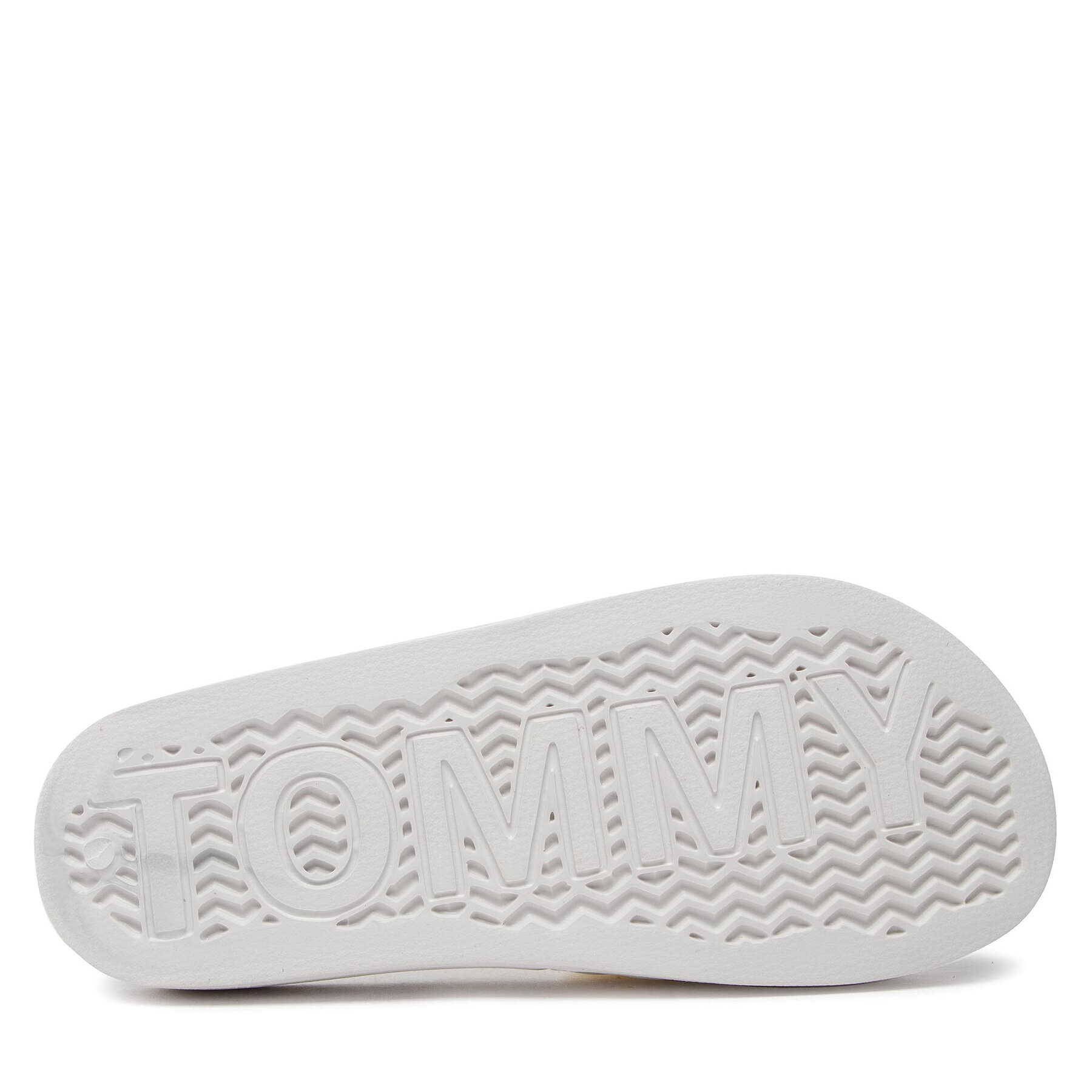 Tommy Jeans Natikači Woven Pool Slide EN0EN01857 Bela - Pepit.si