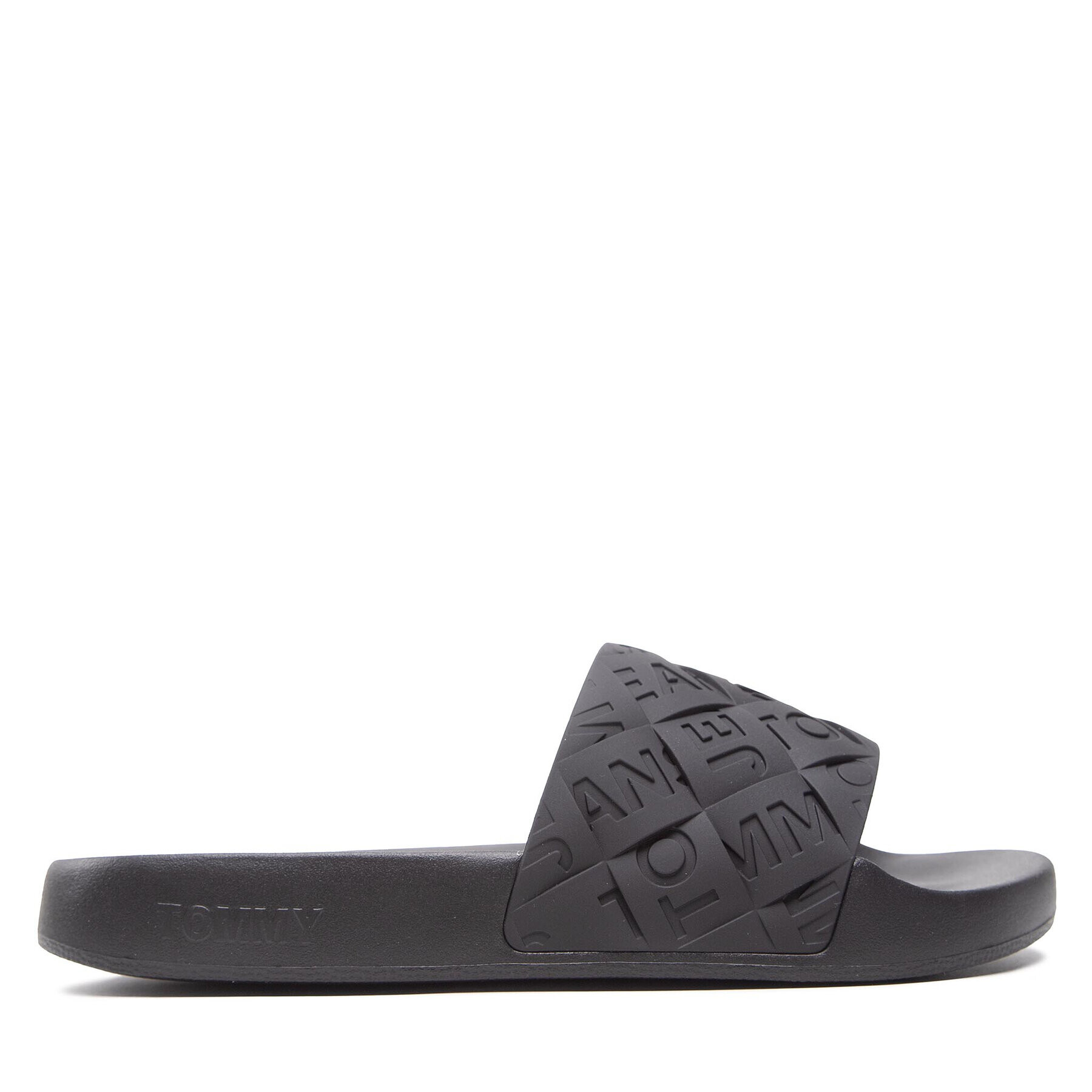 Tommy Jeans Natikači Woven Pool Slide EN0EN01857 Črna - Pepit.si