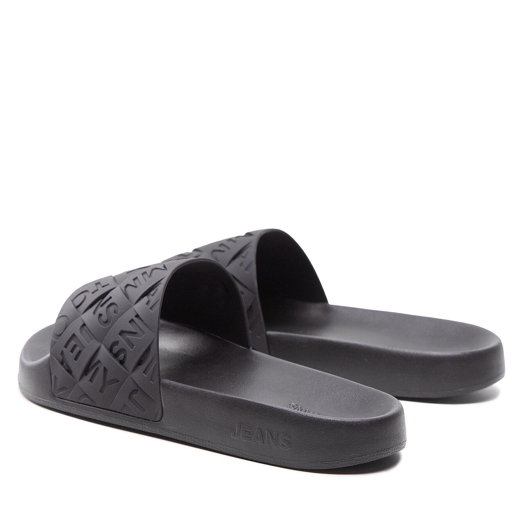 Tommy Jeans Natikači Woven Pool Slide EN0EN01857 Črna - Pepit.si