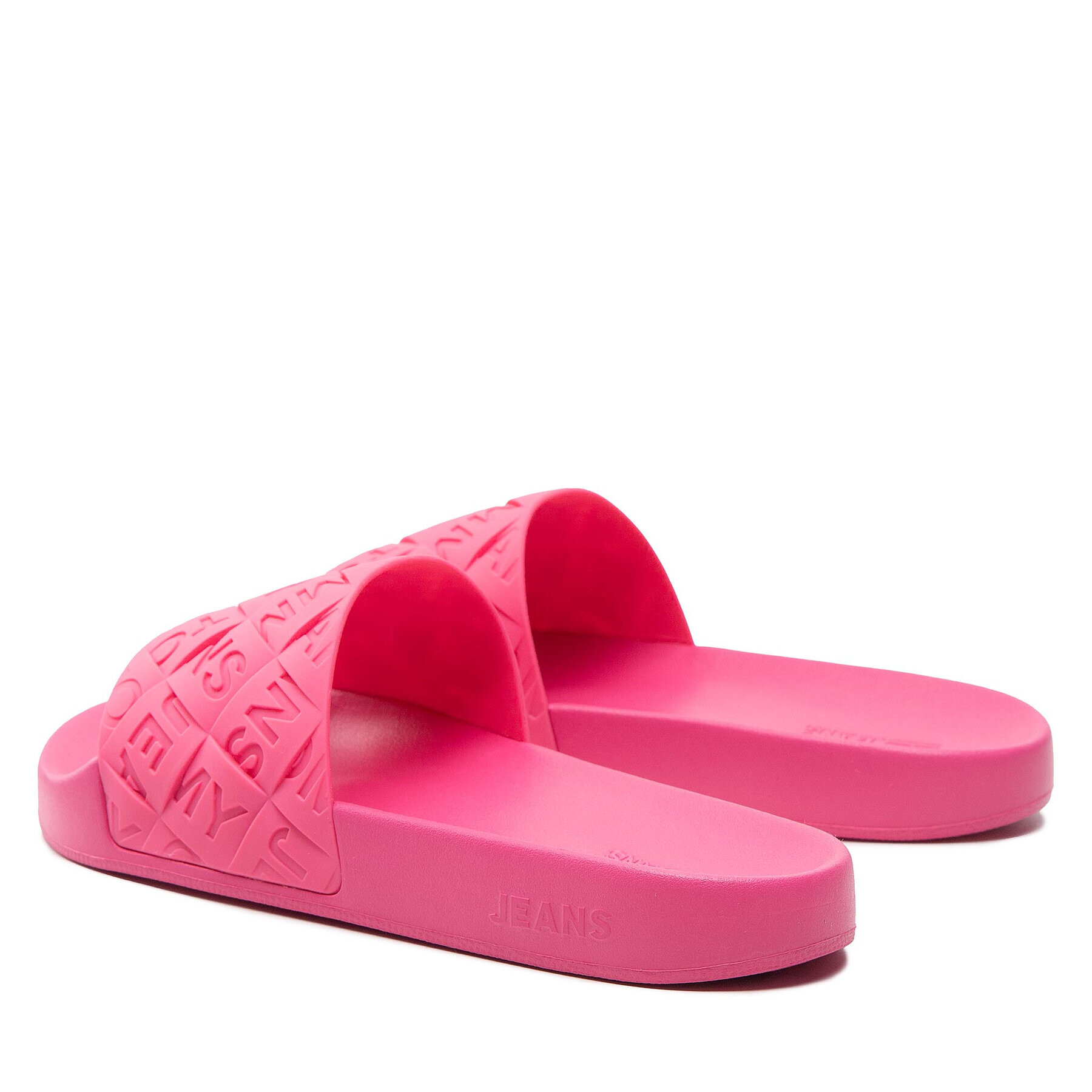 Tommy Jeans Natikači Woven Pool Slide EN0EN01857 Roza - Pepit.si