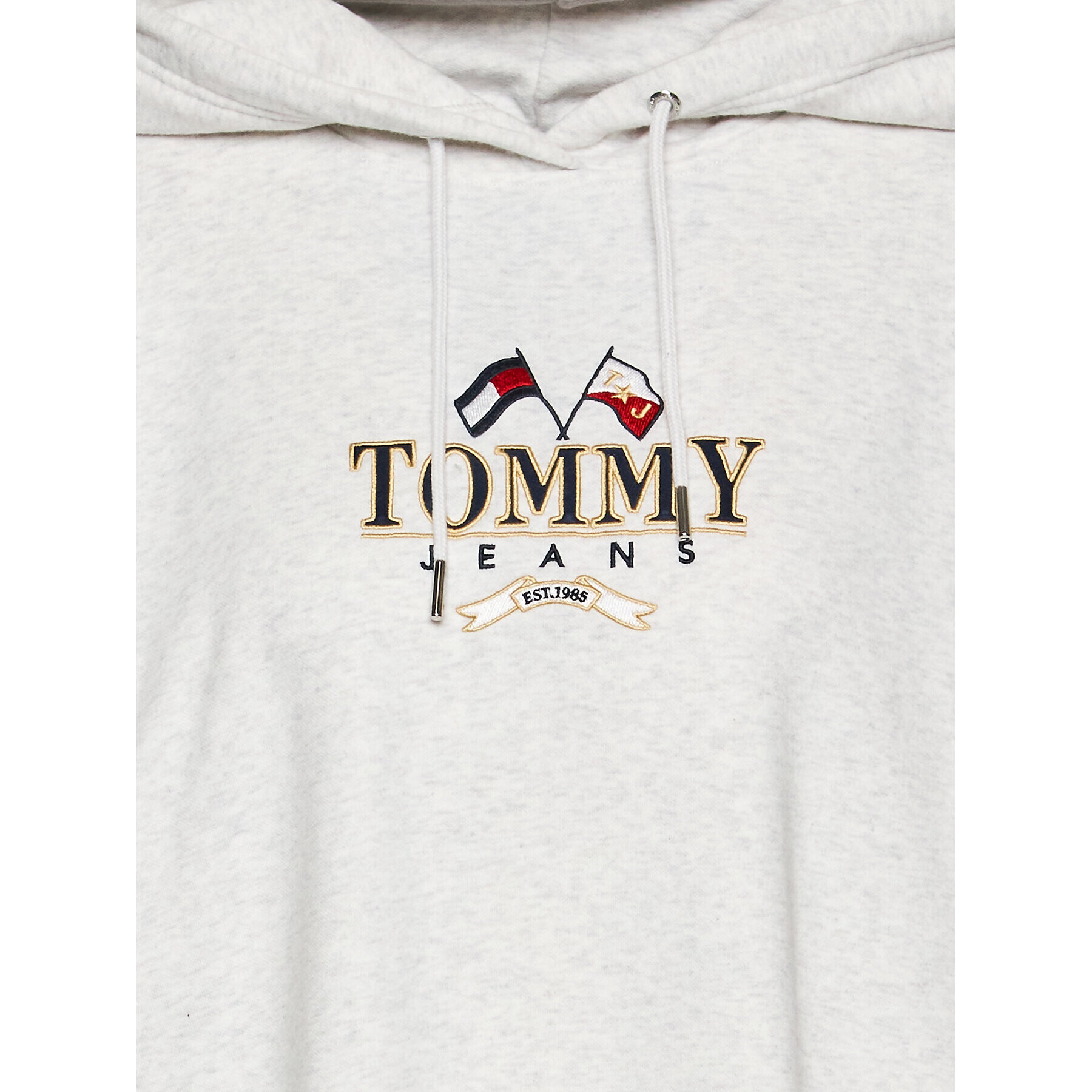 Tommy Jeans Pletena obleka DW0DW14405 Siva Relaxed Fit - Pepit.si