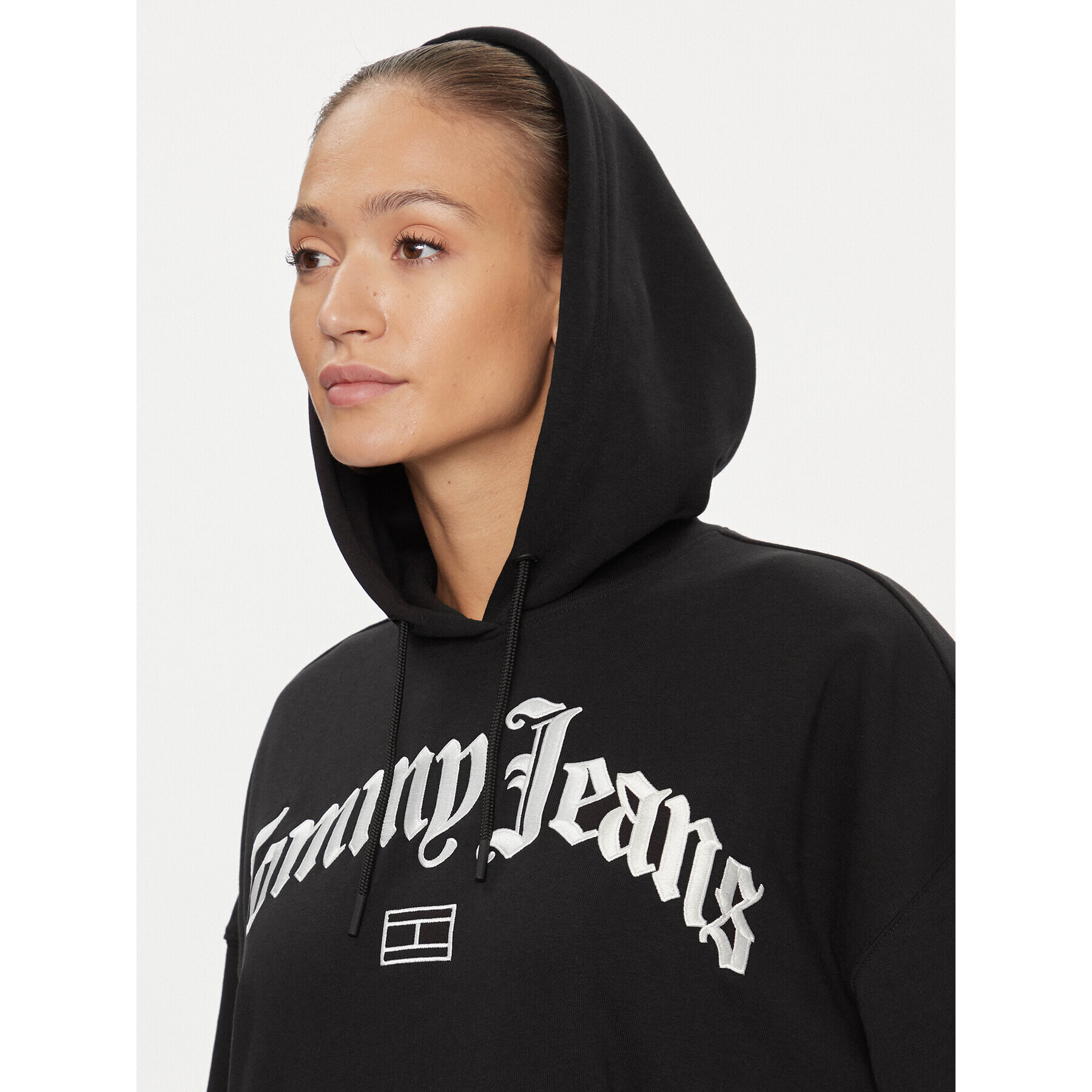 Tommy Jeans Pletena obleka Grunge DW0DW16466 Črna Oversize - Pepit.si